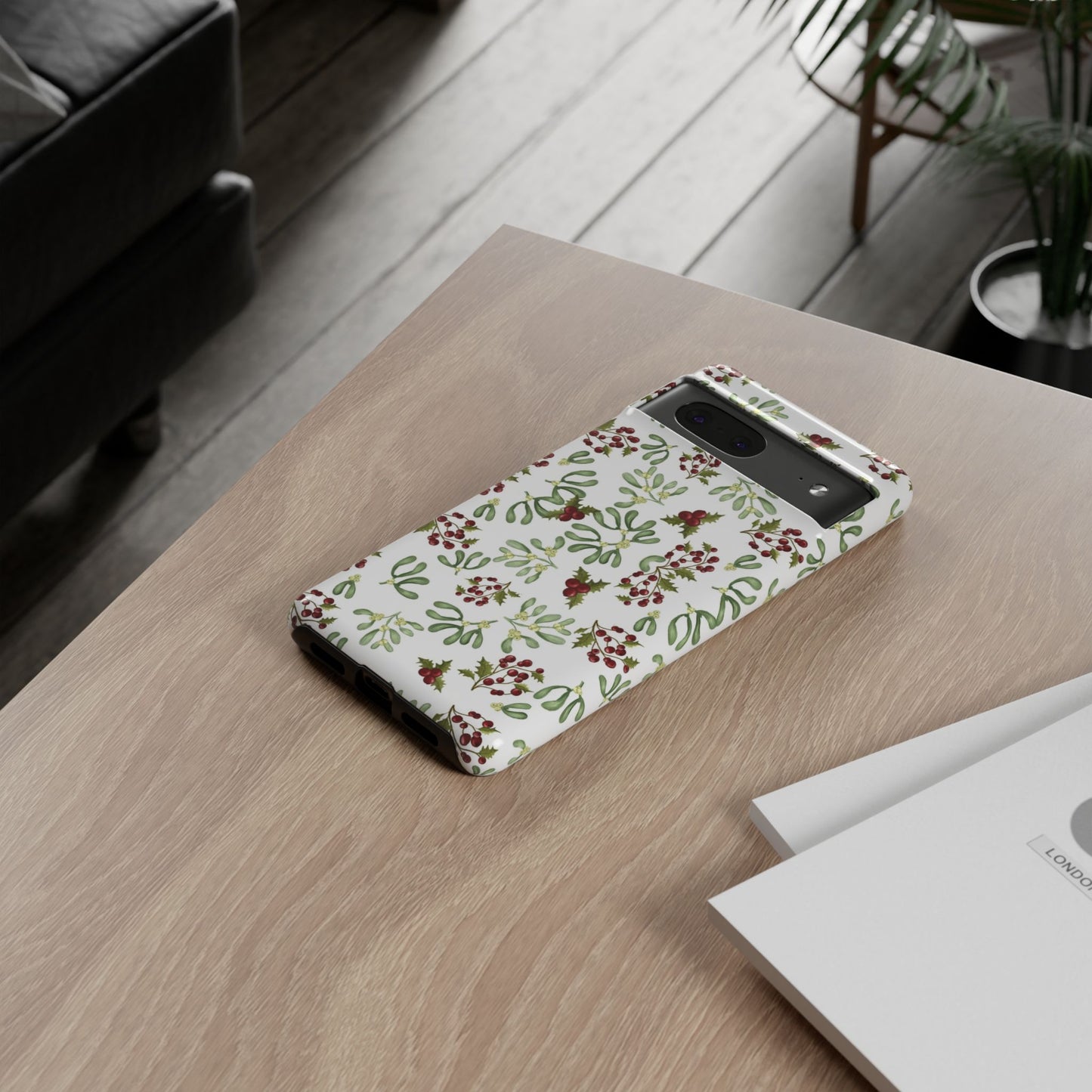 Red Green Watercolor Chriatmas Phone Case