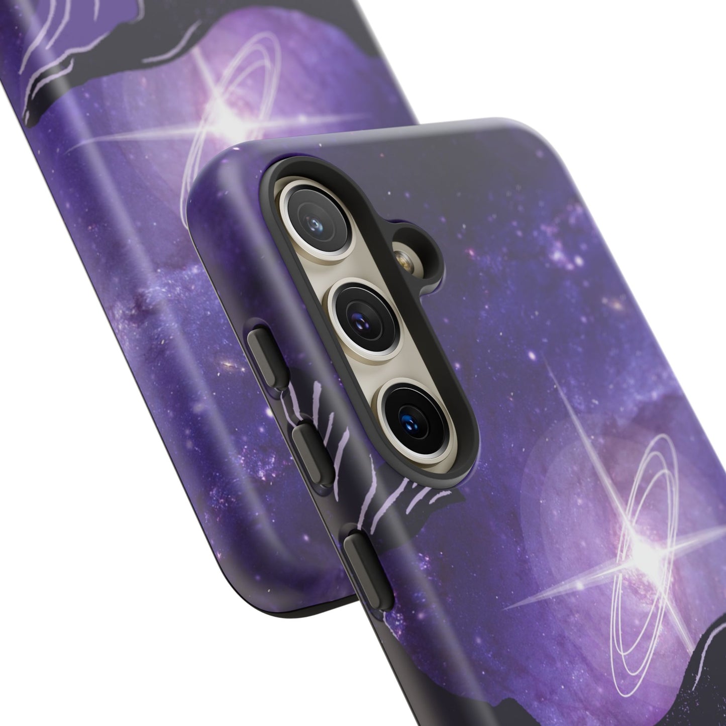 Purple Whale in Outer Space Phone Case