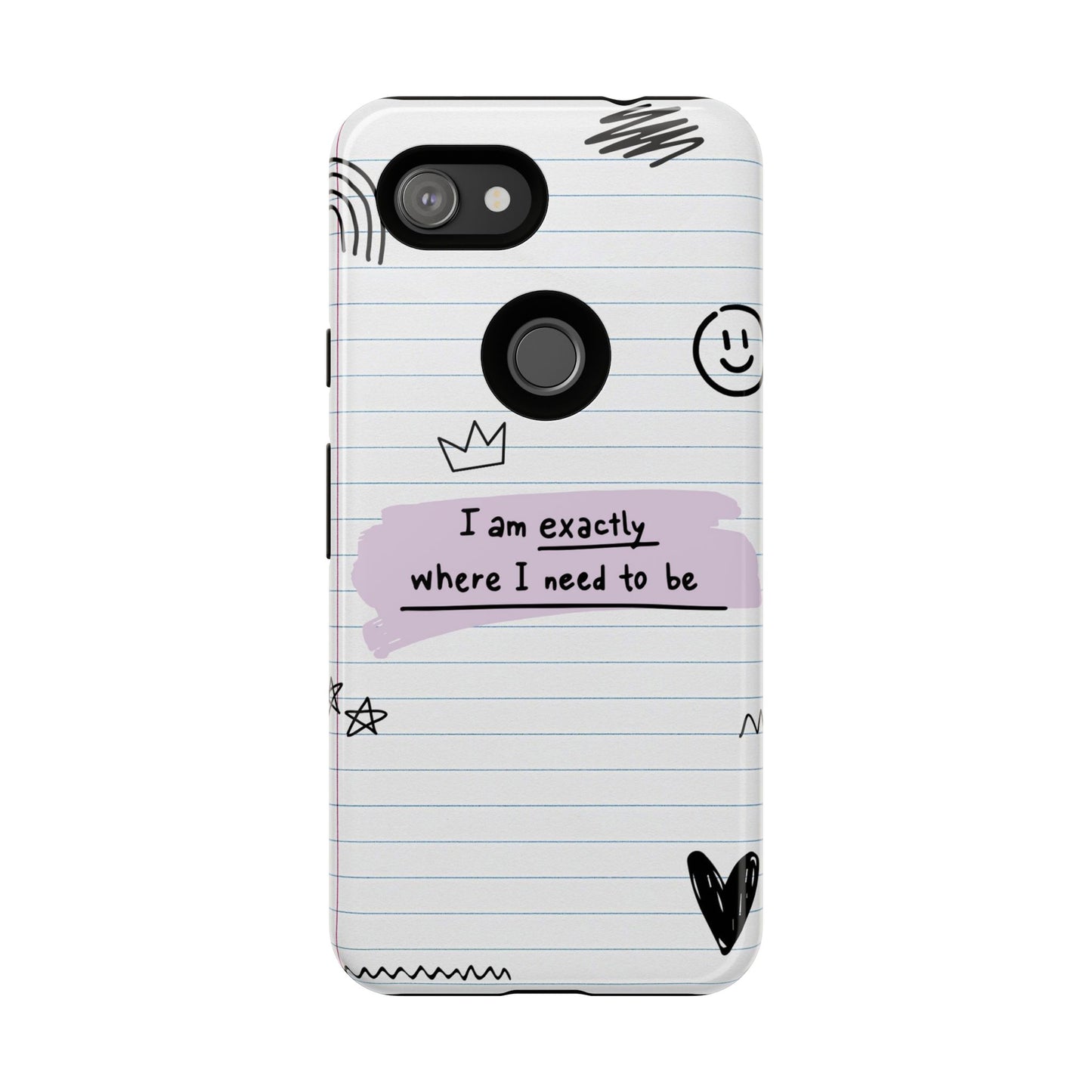 Self Affirmation Doodle Paper Phone Case