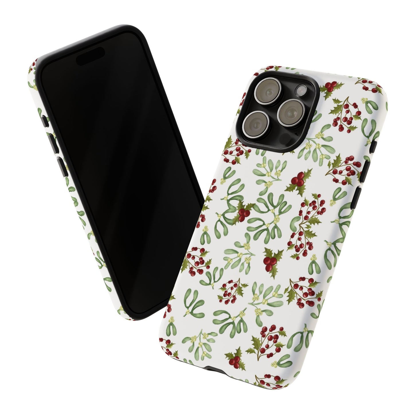 Red Green Watercolor Chriatmas Phone Case