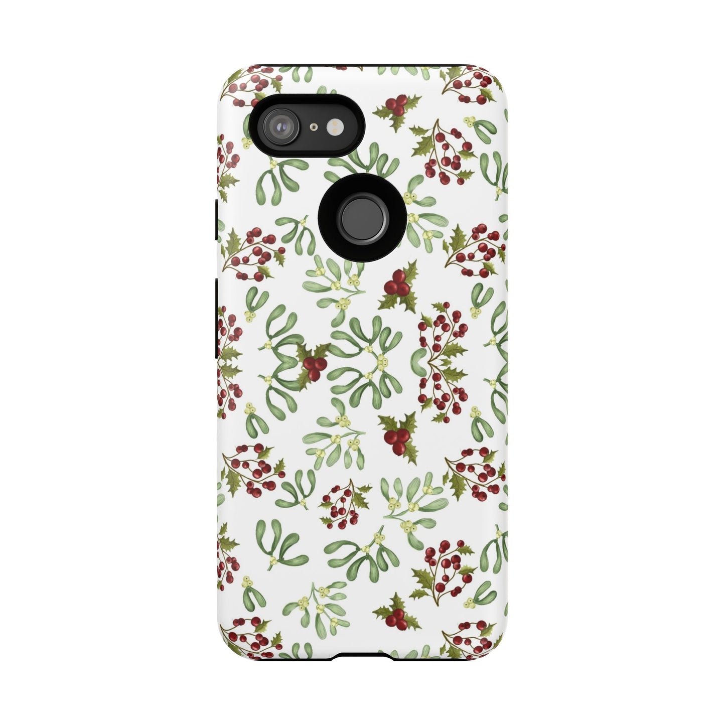 Red Green Watercolor Chriatmas Phone Case