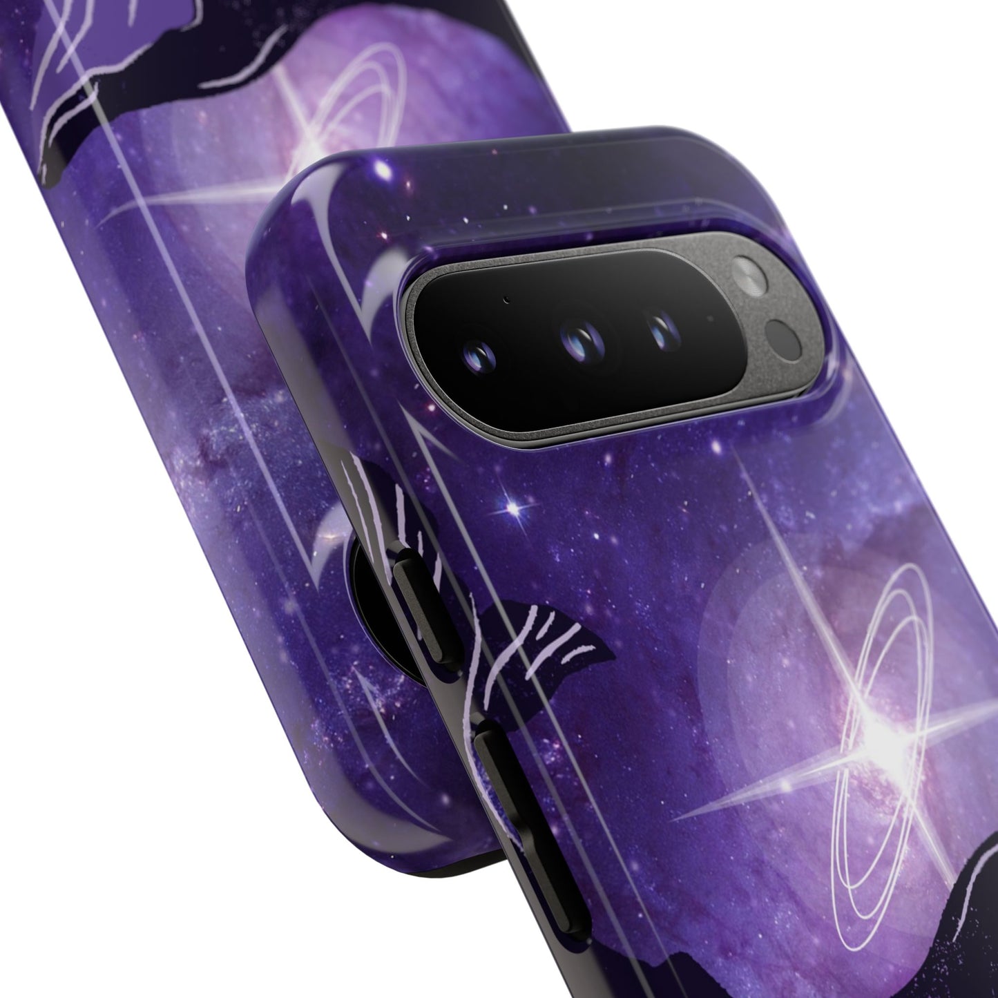 Purple Whale in Outer Space Phone Case
