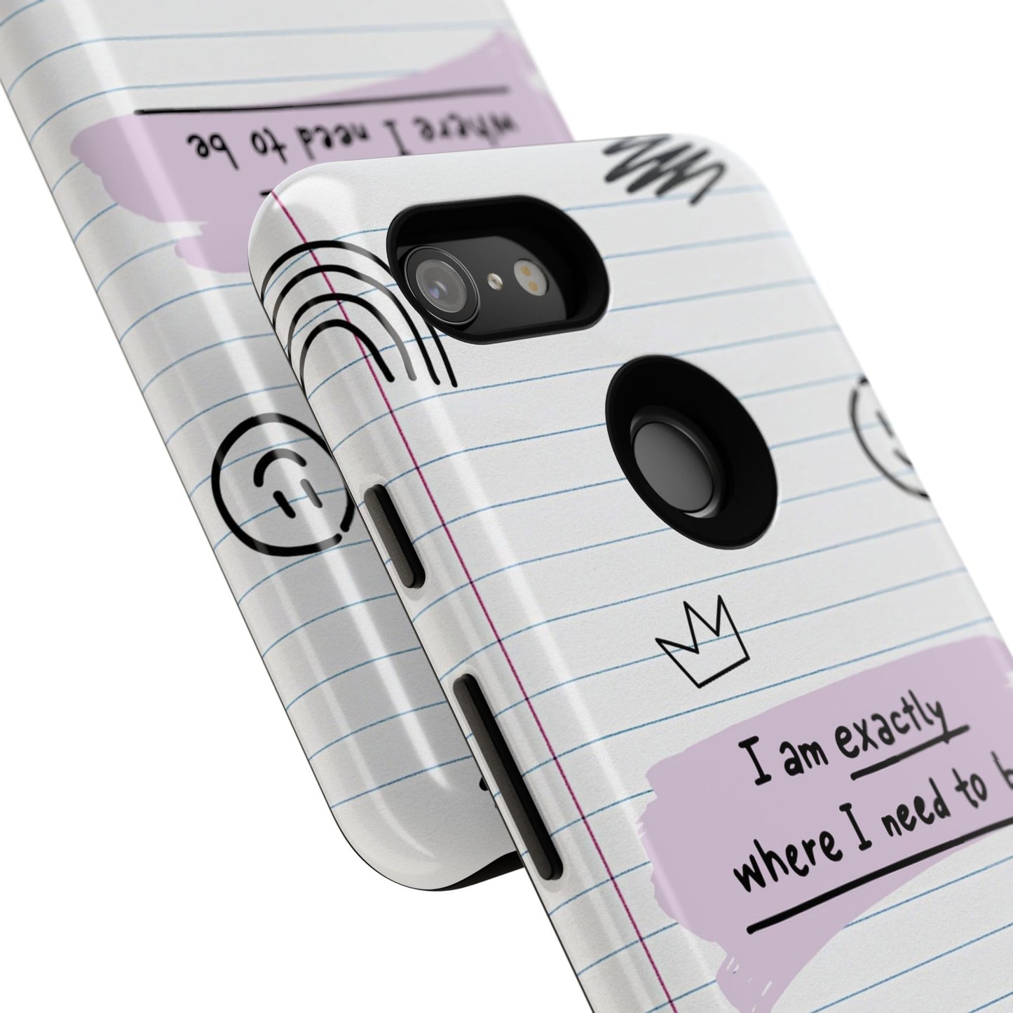 Self Affirmation Doodle Paper Phone Case