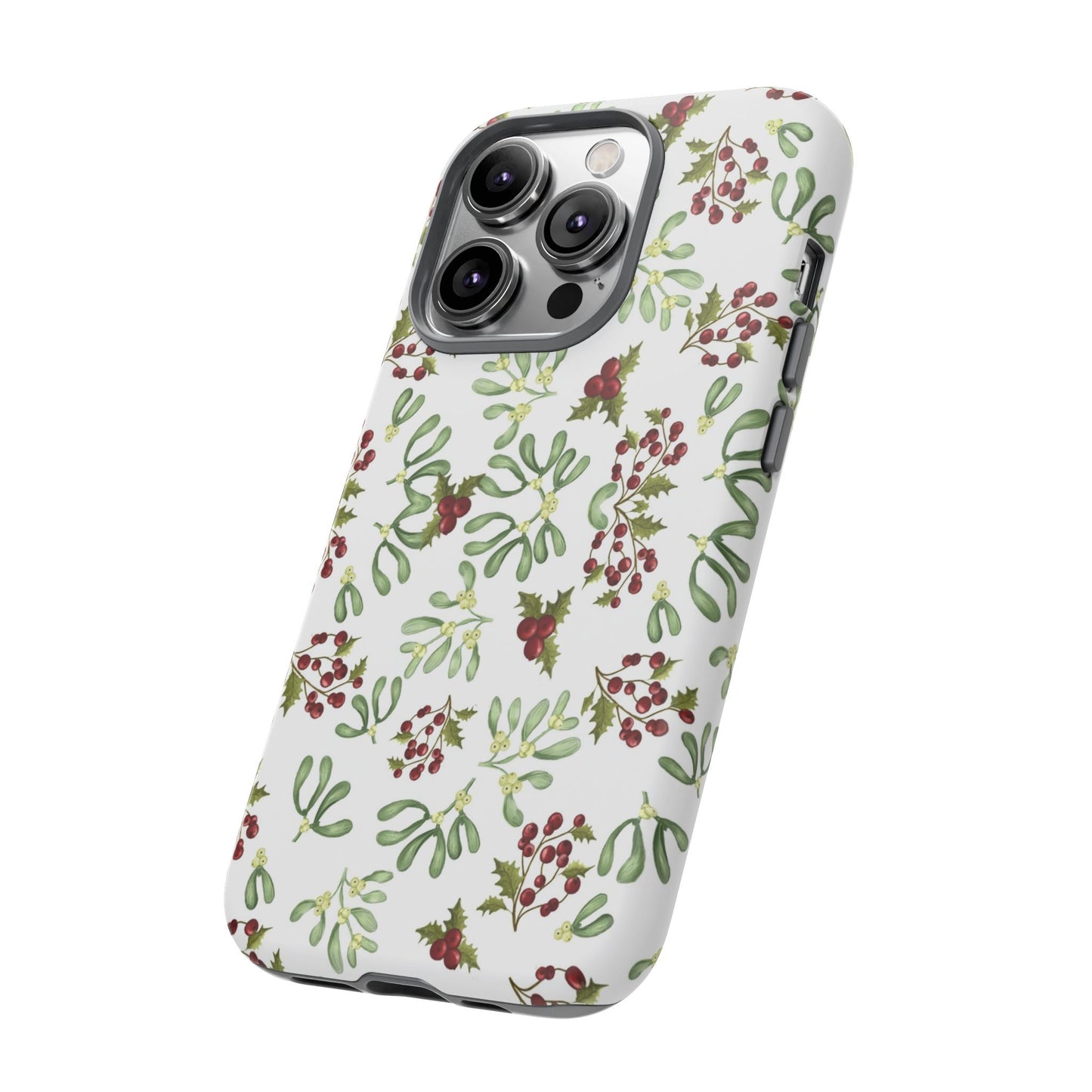 Red Green Watercolor Chriatmas Phone Case