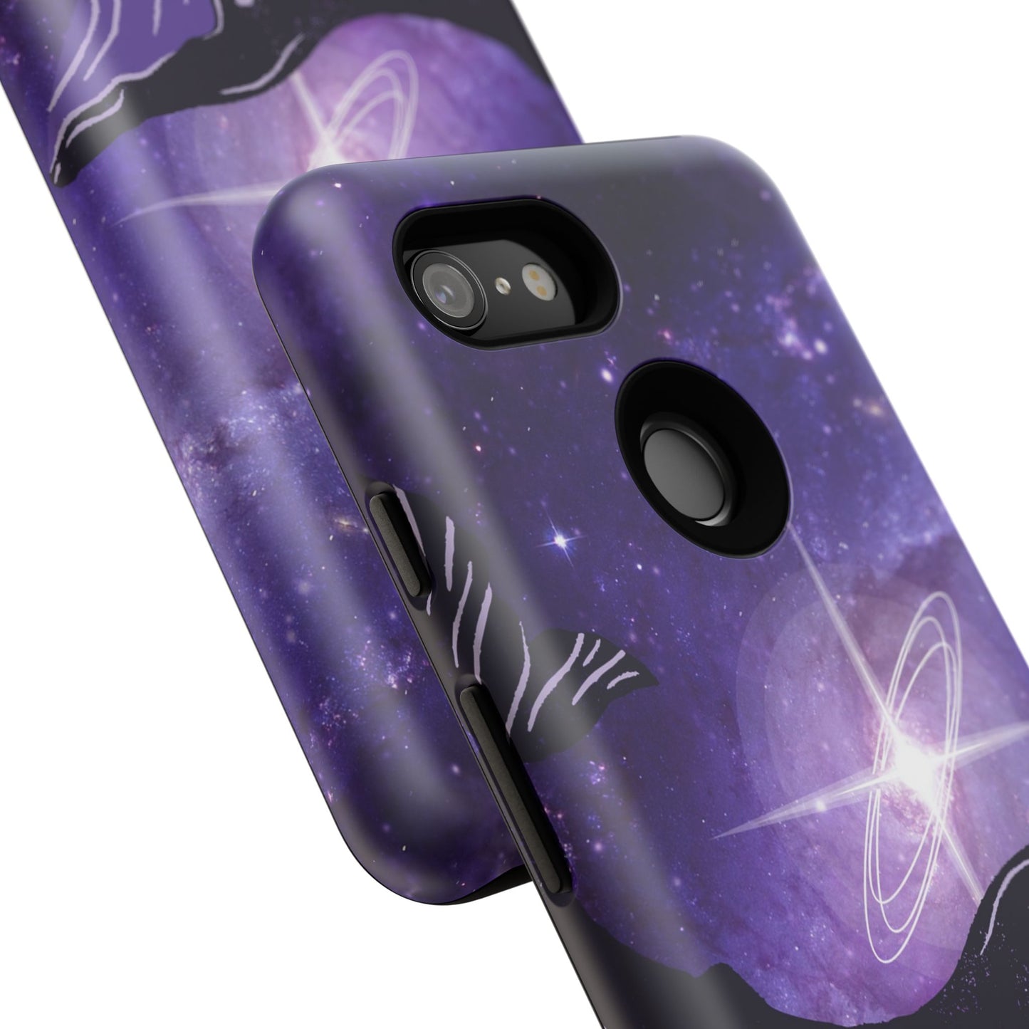 Purple Whale in Outer Space Phone Case