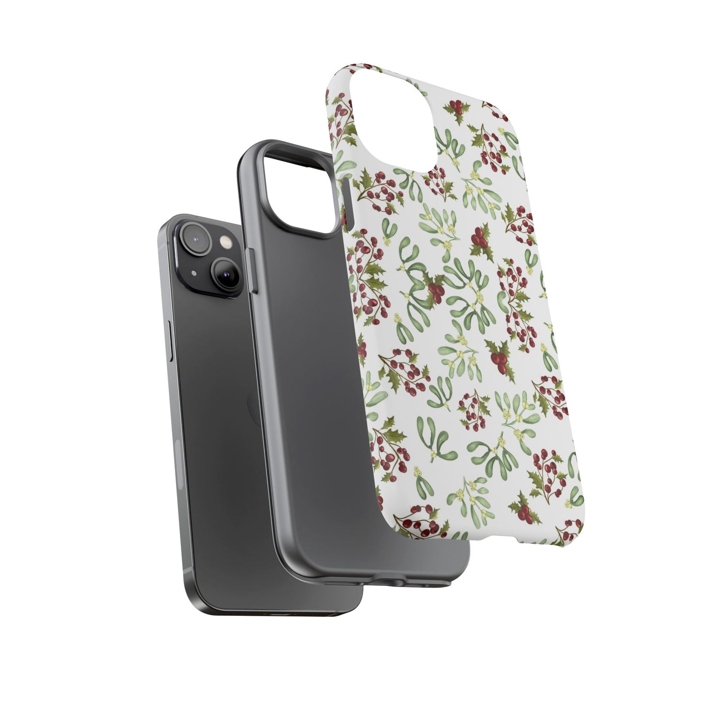 Red Green Watercolor Chriatmas Phone Case