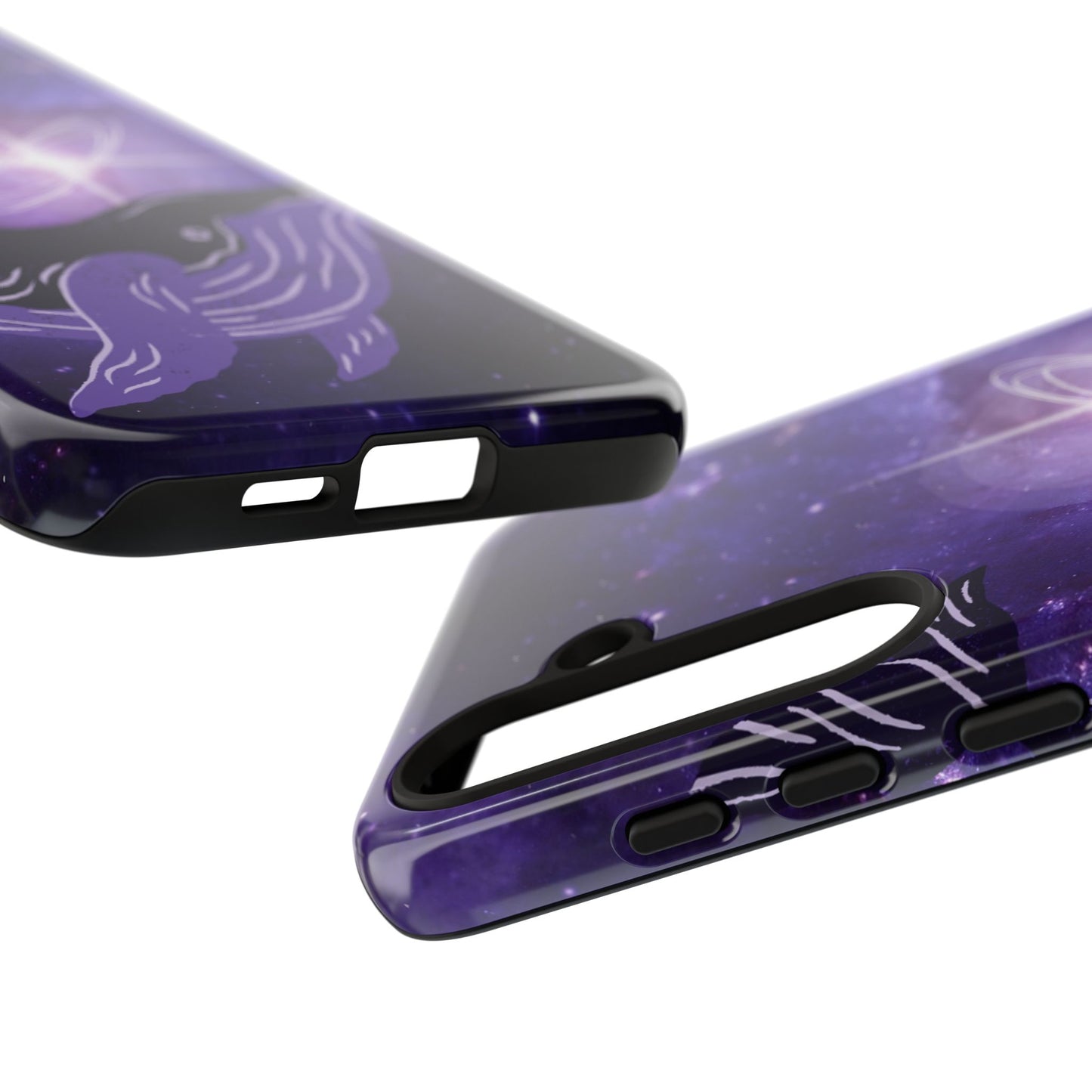 Purple Whale in Outer Space Phone Case
