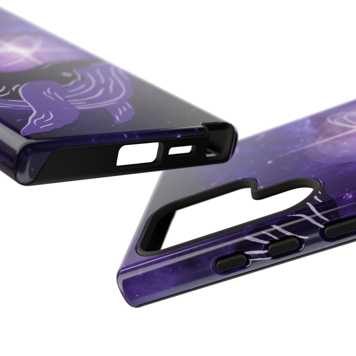 Purple Whale in Outer Space Phone Case