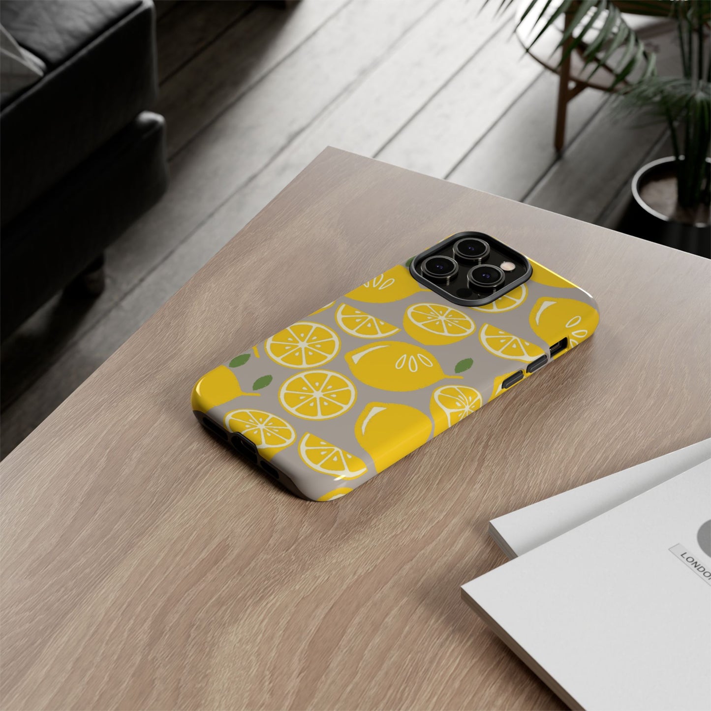 Yellow Modern Lemon Phone Case