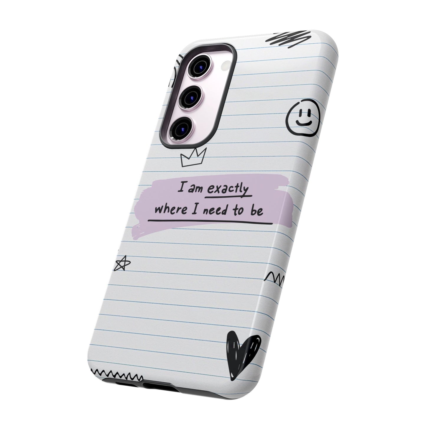 Self Affirmation Doodle Paper Phone Case