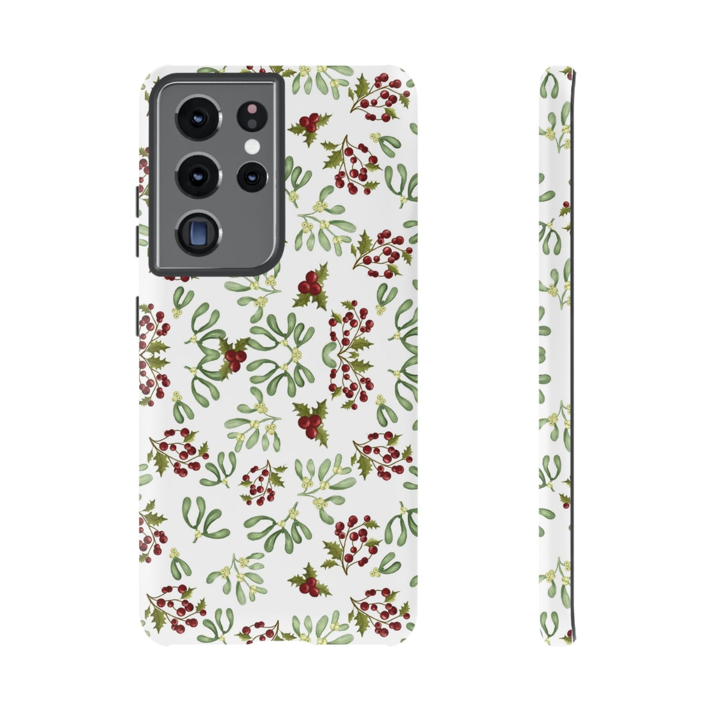 Red Green Watercolor Chriatmas Phone Case