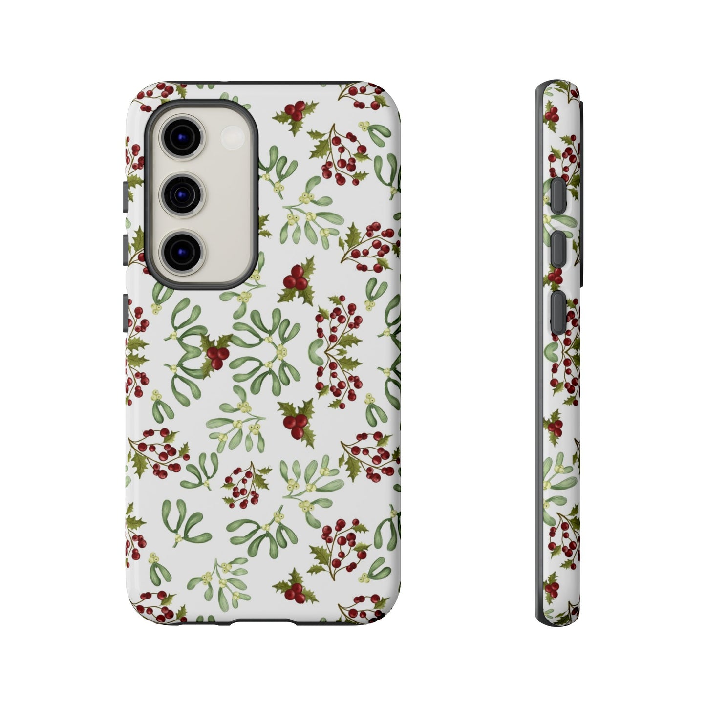 Red Green Watercolor Chriatmas Phone Case