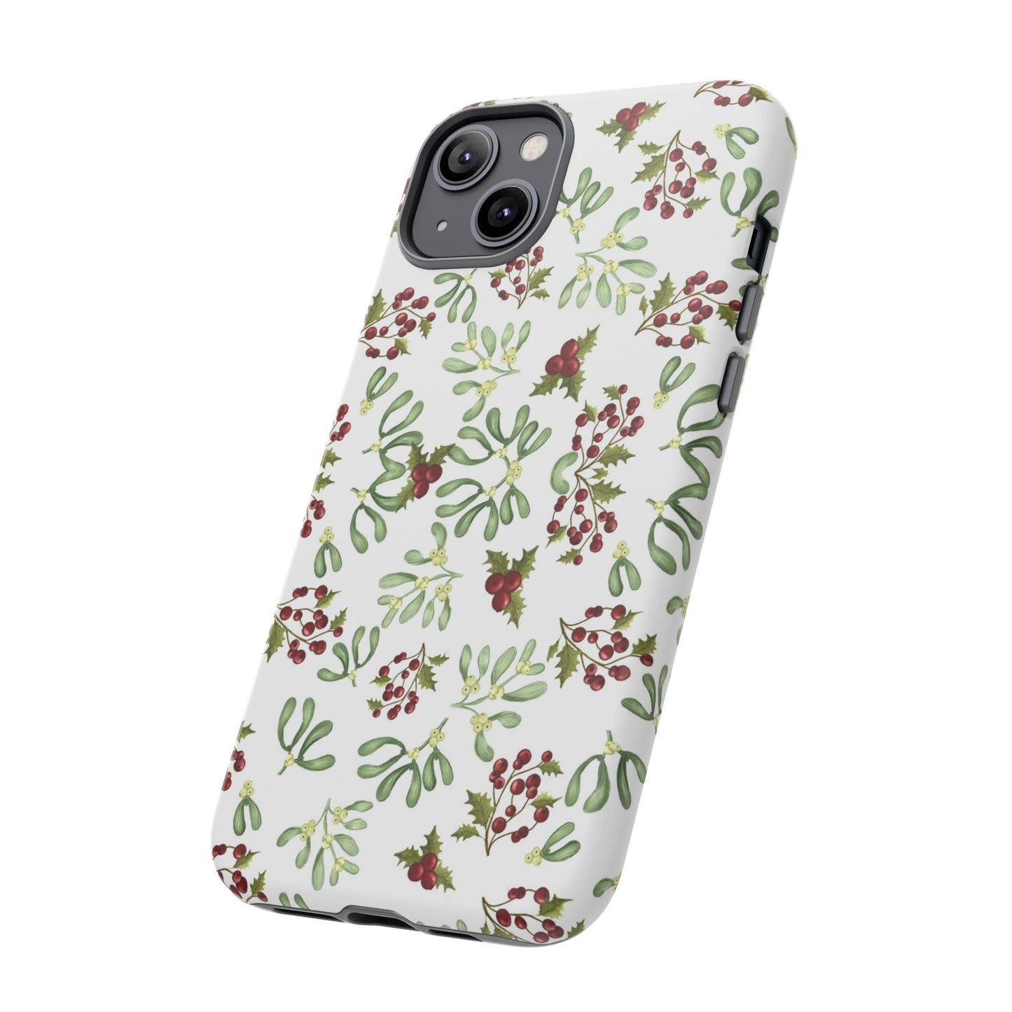 Red Green Watercolor Chriatmas Phone Case