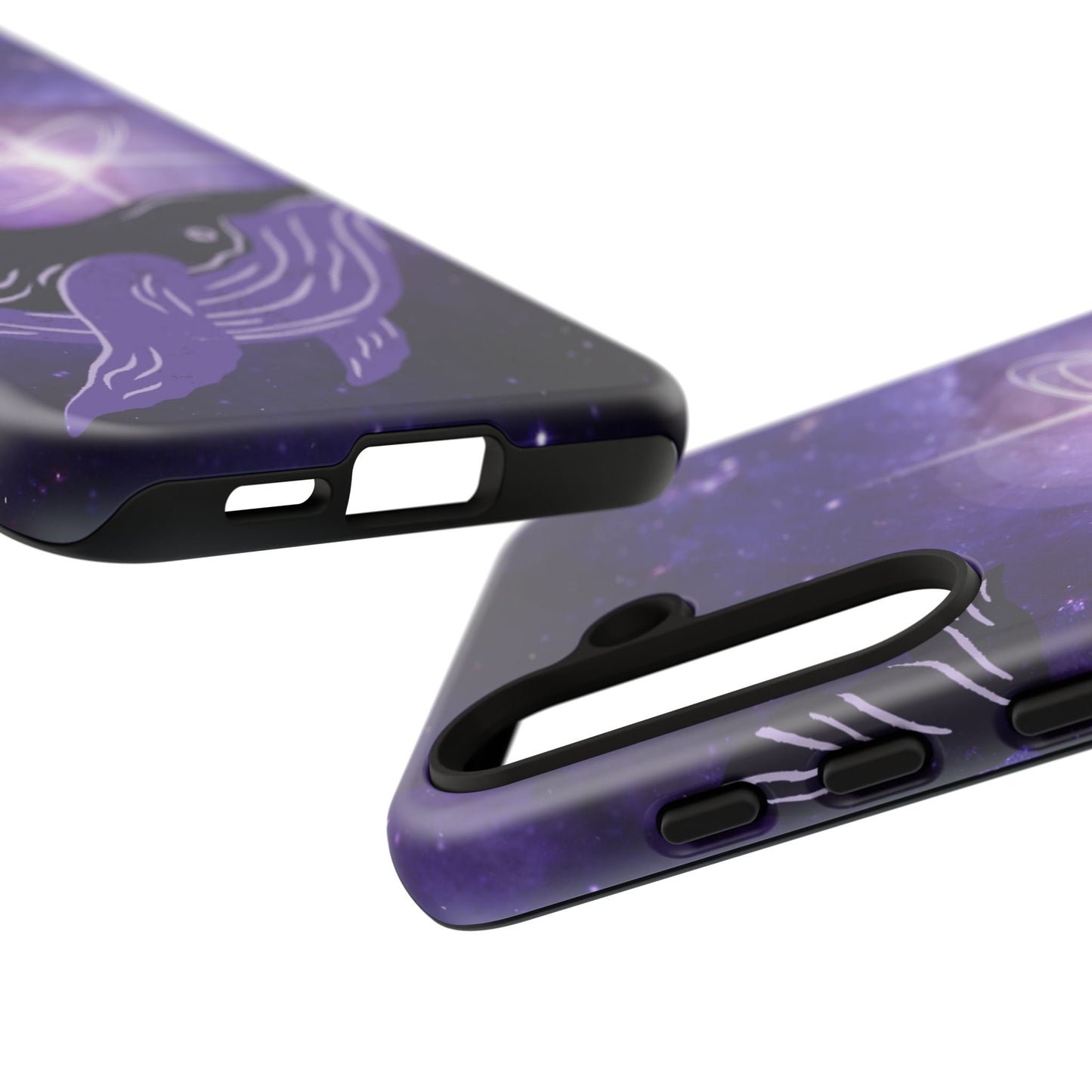 Purple Whale in Outer Space Phone Case