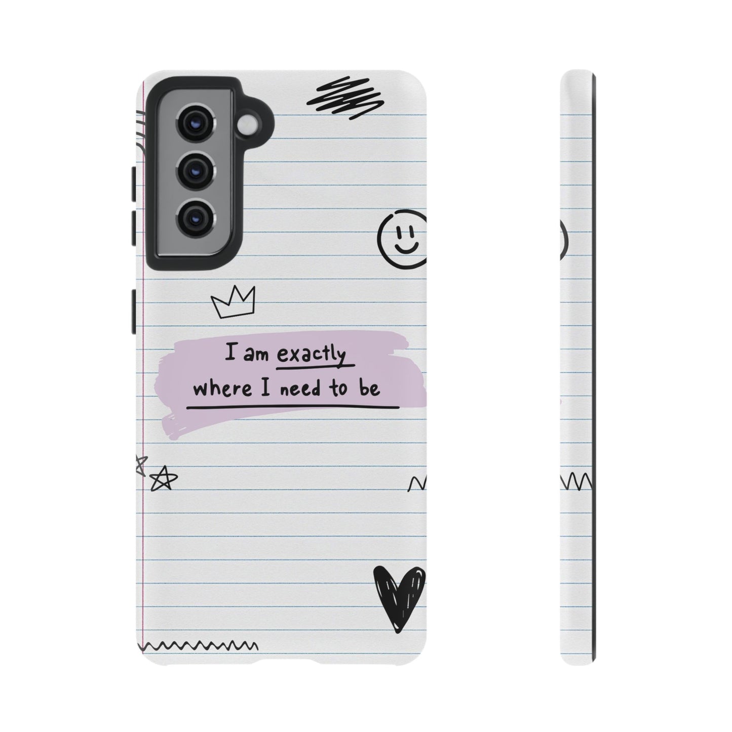 Self Affirmation Doodle Paper Phone Case