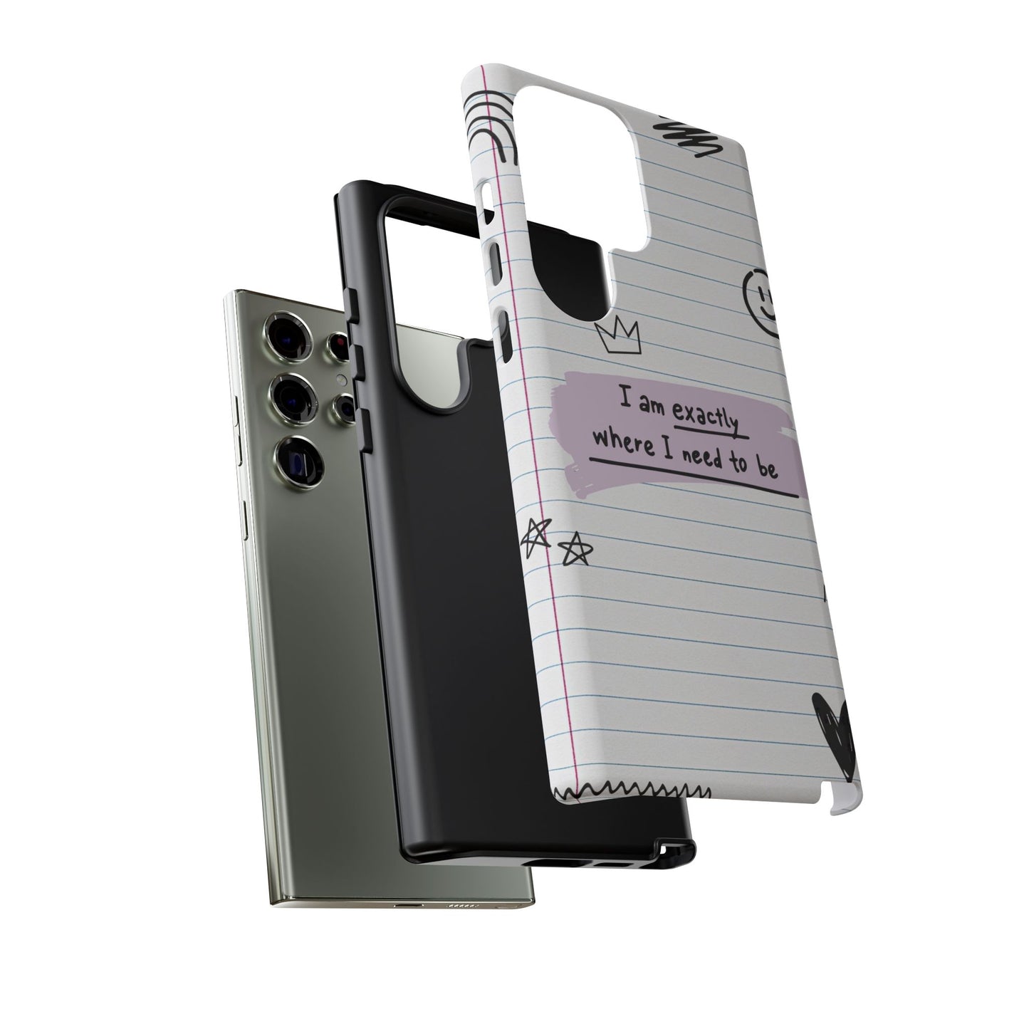 Self Affirmation Doodle Paper Phone Case