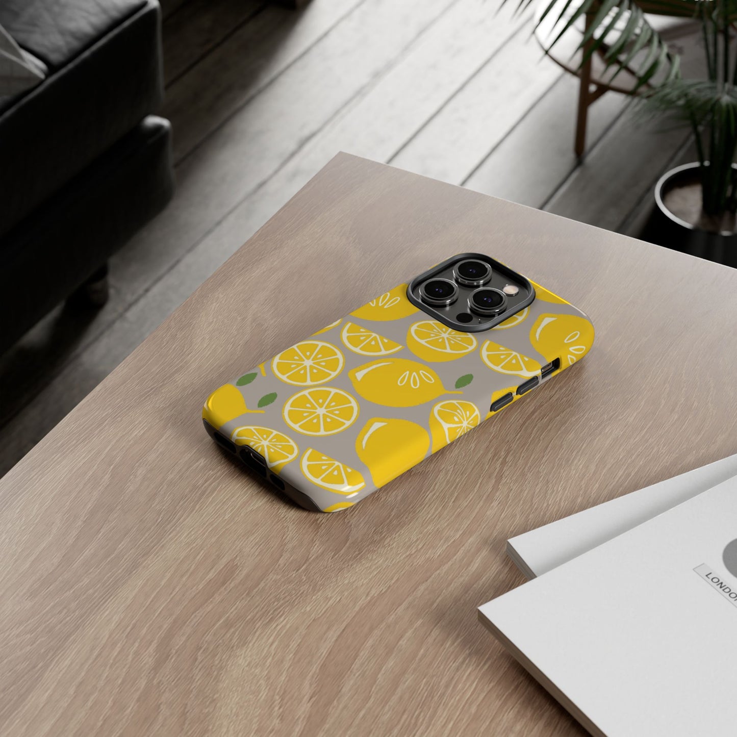 Yellow Modern Lemon Phone Case