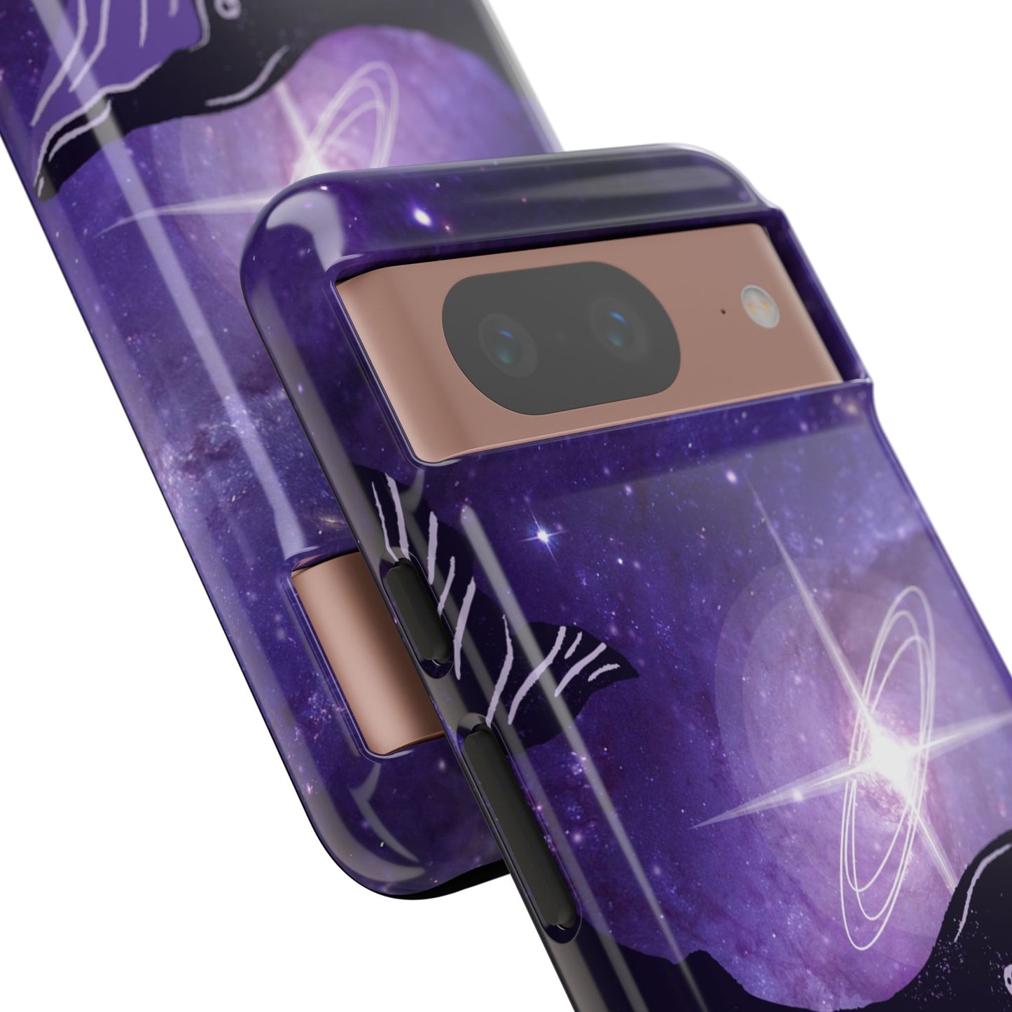 Purple Whale in Outer Space Phone Case