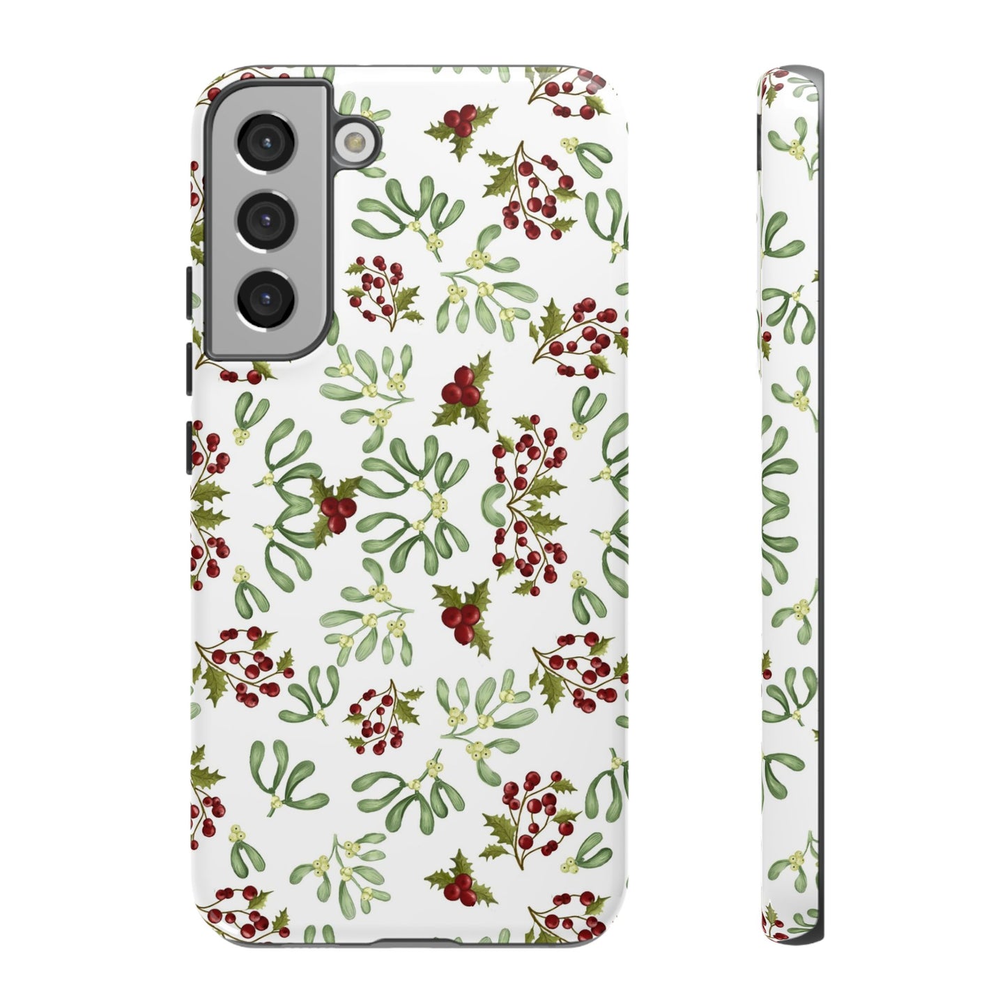 Red Green Watercolor Chriatmas Phone Case