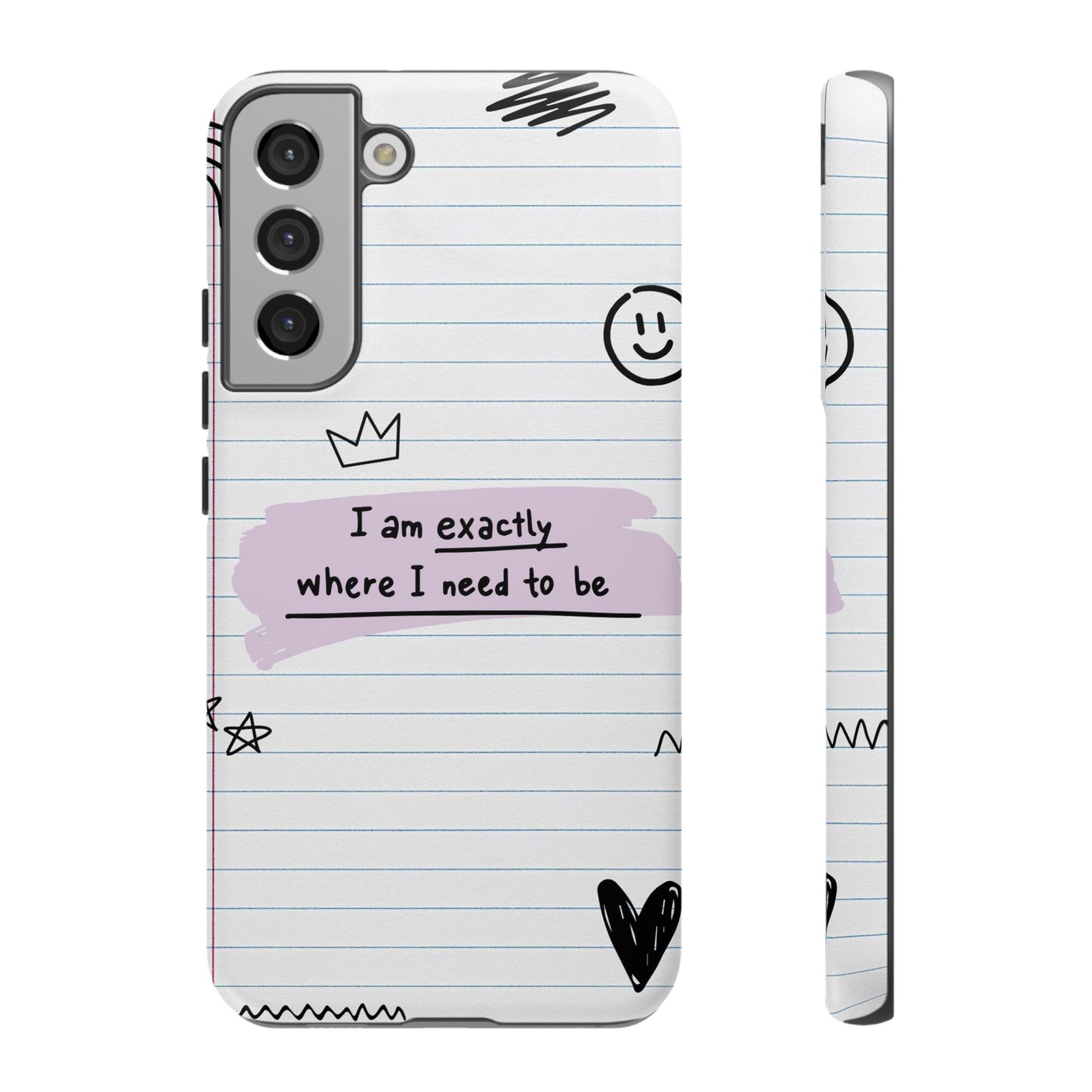 Self Affirmation Doodle Paper Phone Case