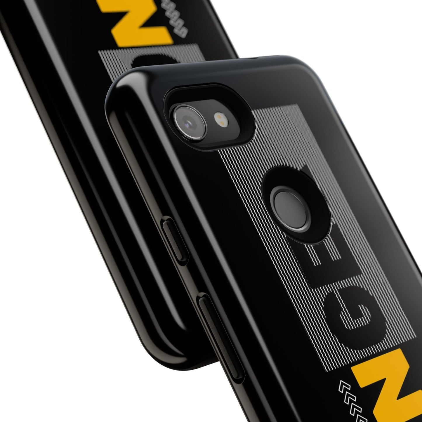 Black Orange Modern Danger Phone Case