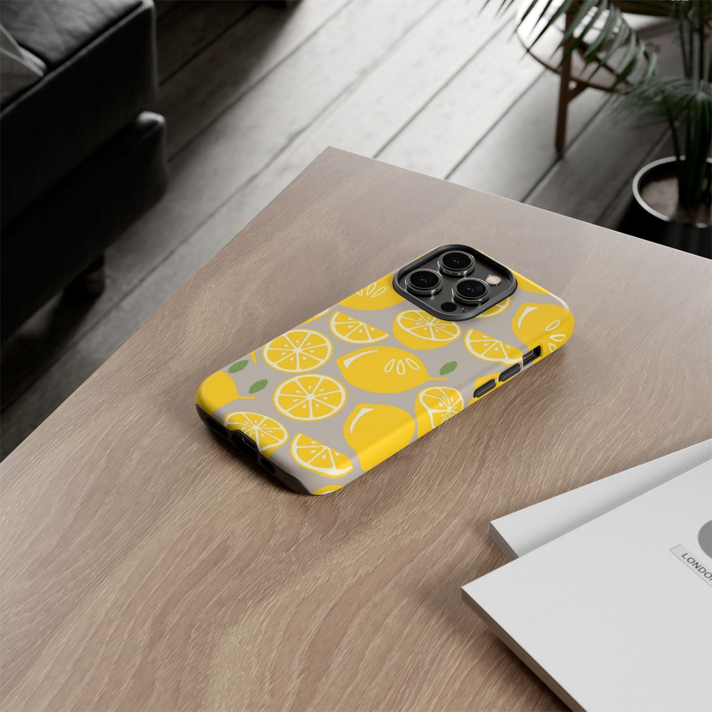 Yellow Modern Lemon Phone Case