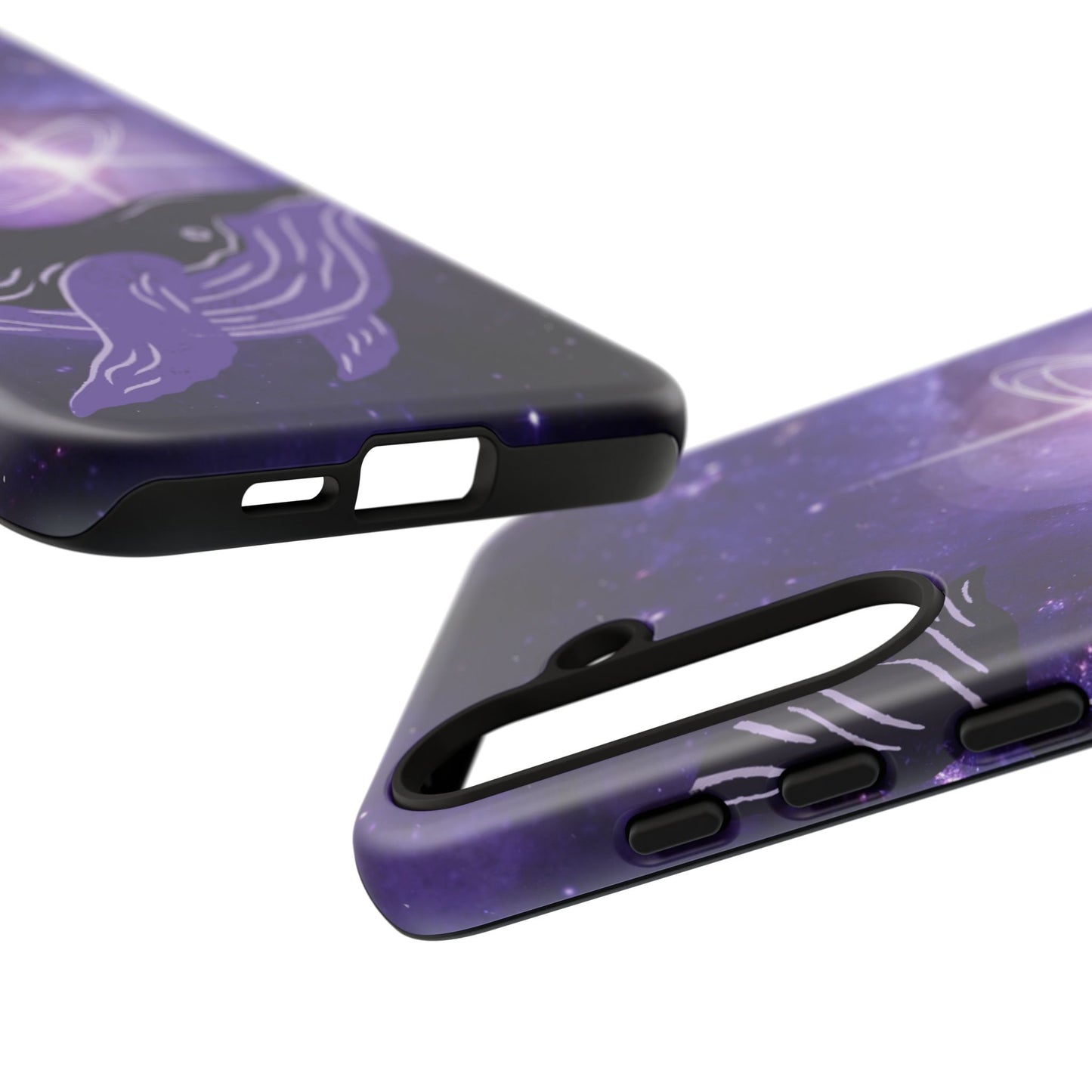 Purple Whale in Outer Space Phone Case