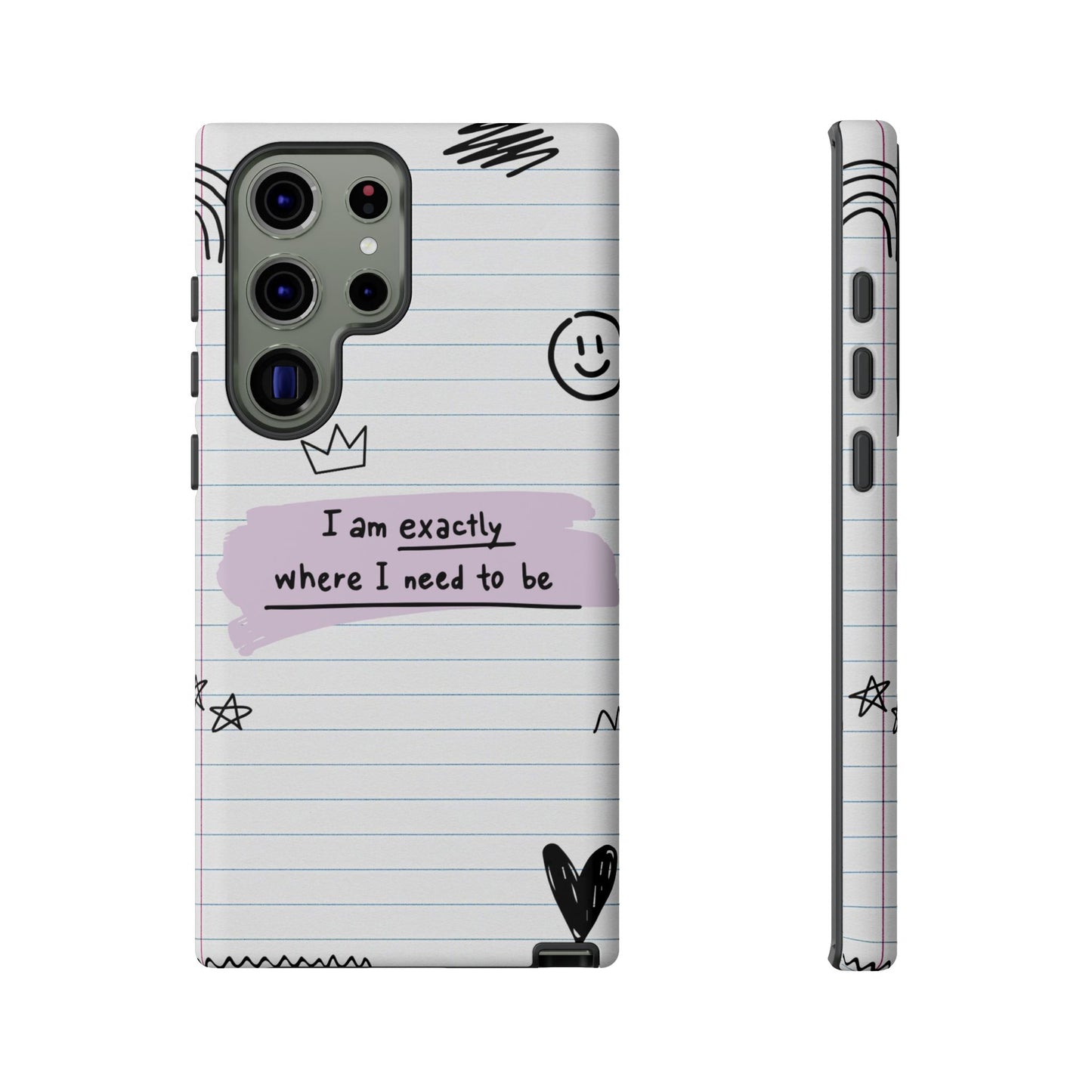 Self Affirmation Doodle Paper Phone Case