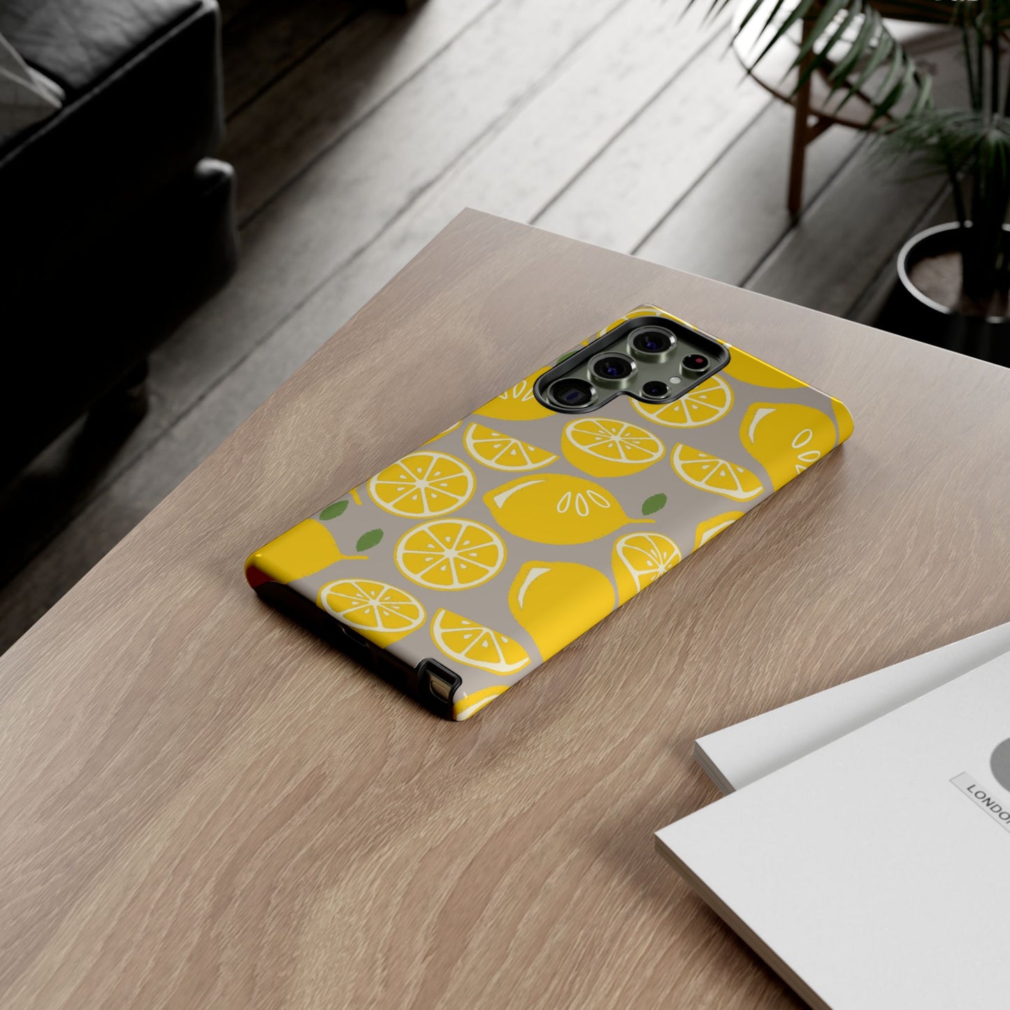 Yellow Modern Lemon Phone Case