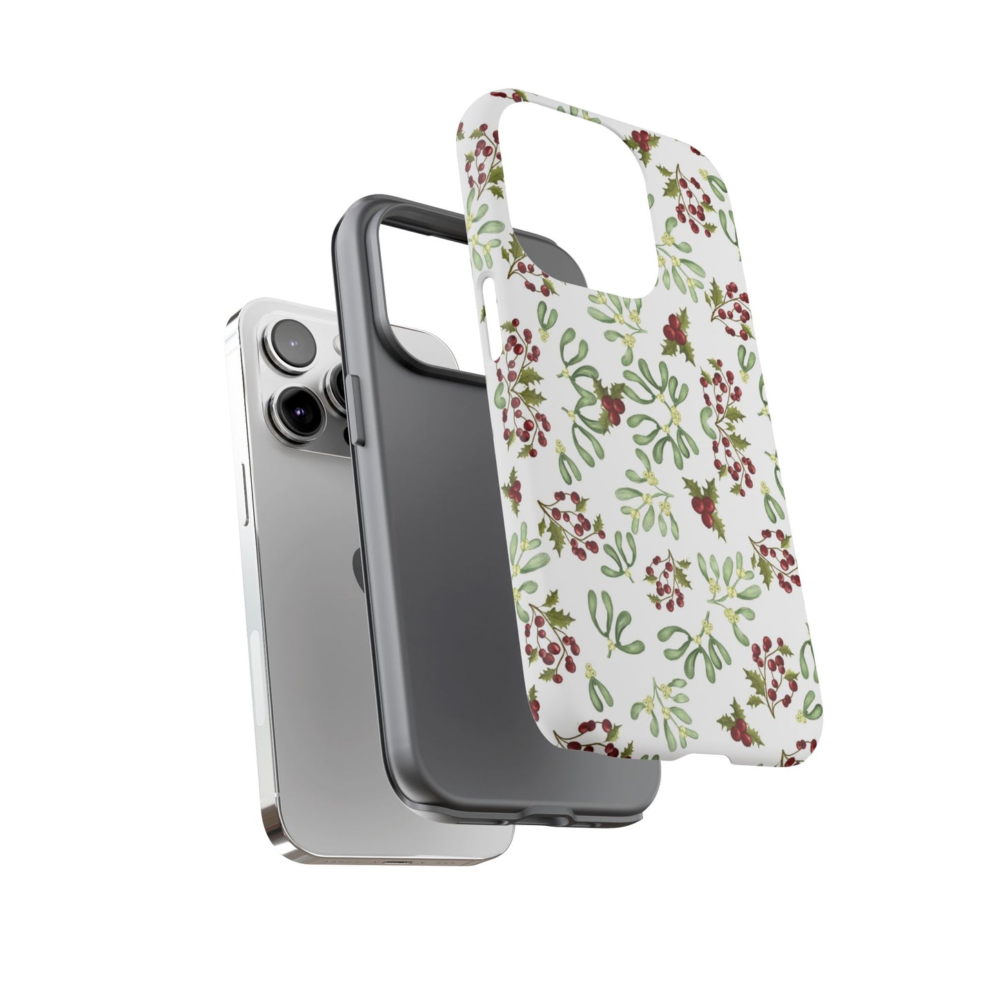 Red Green Watercolor Chriatmas Phone Case