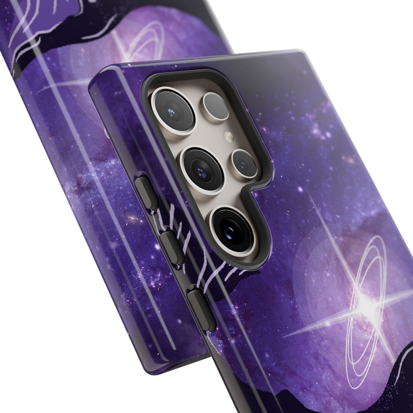 Purple Whale in Outer Space Phone Case