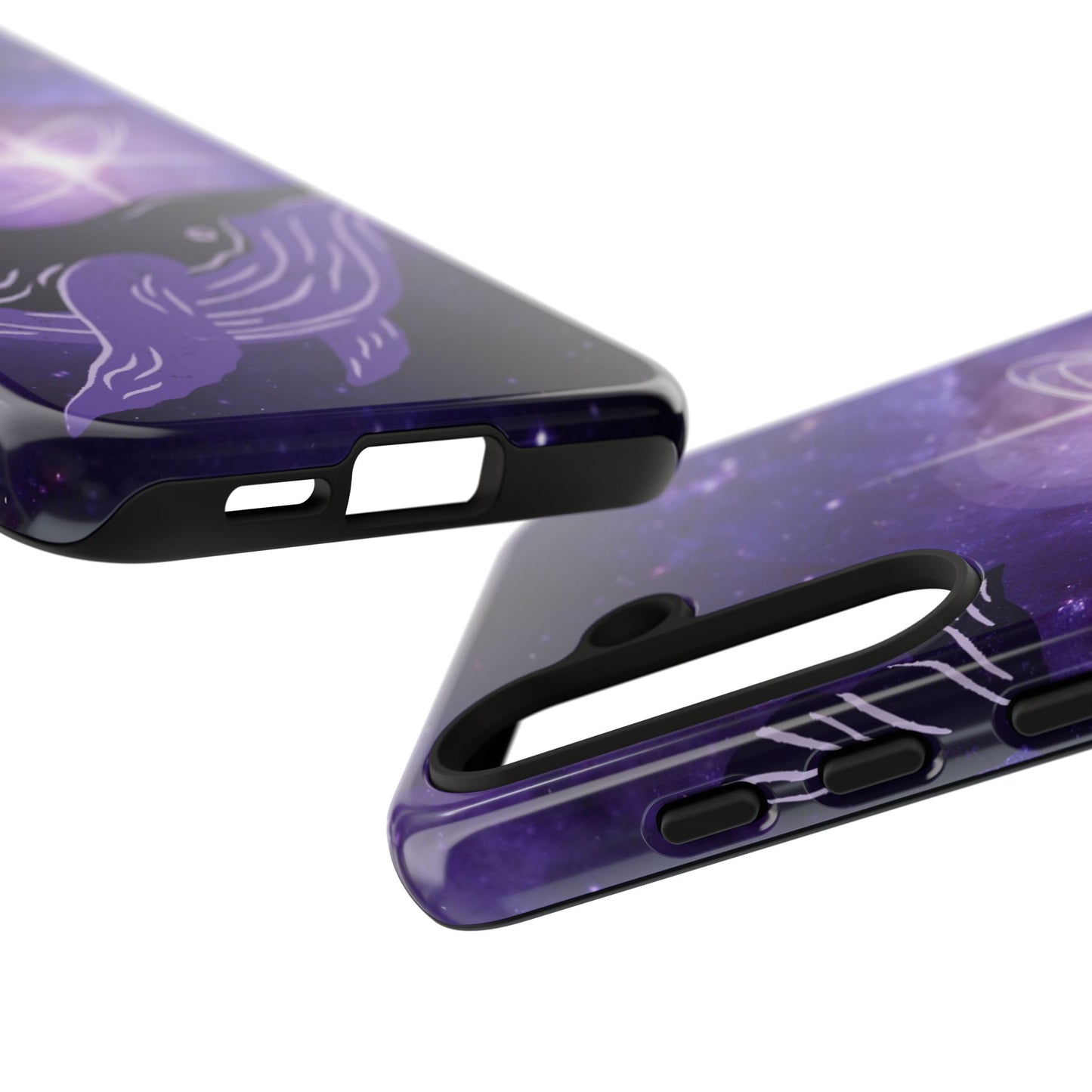 Purple Whale in Outer Space Phone Case