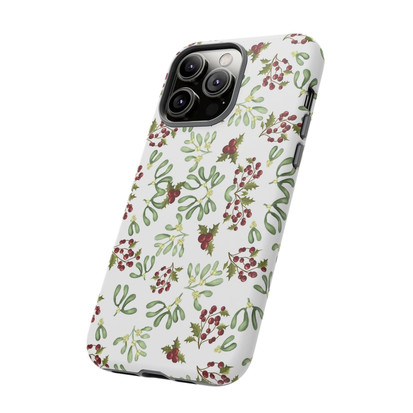 Red Green Watercolor Chriatmas Phone Case