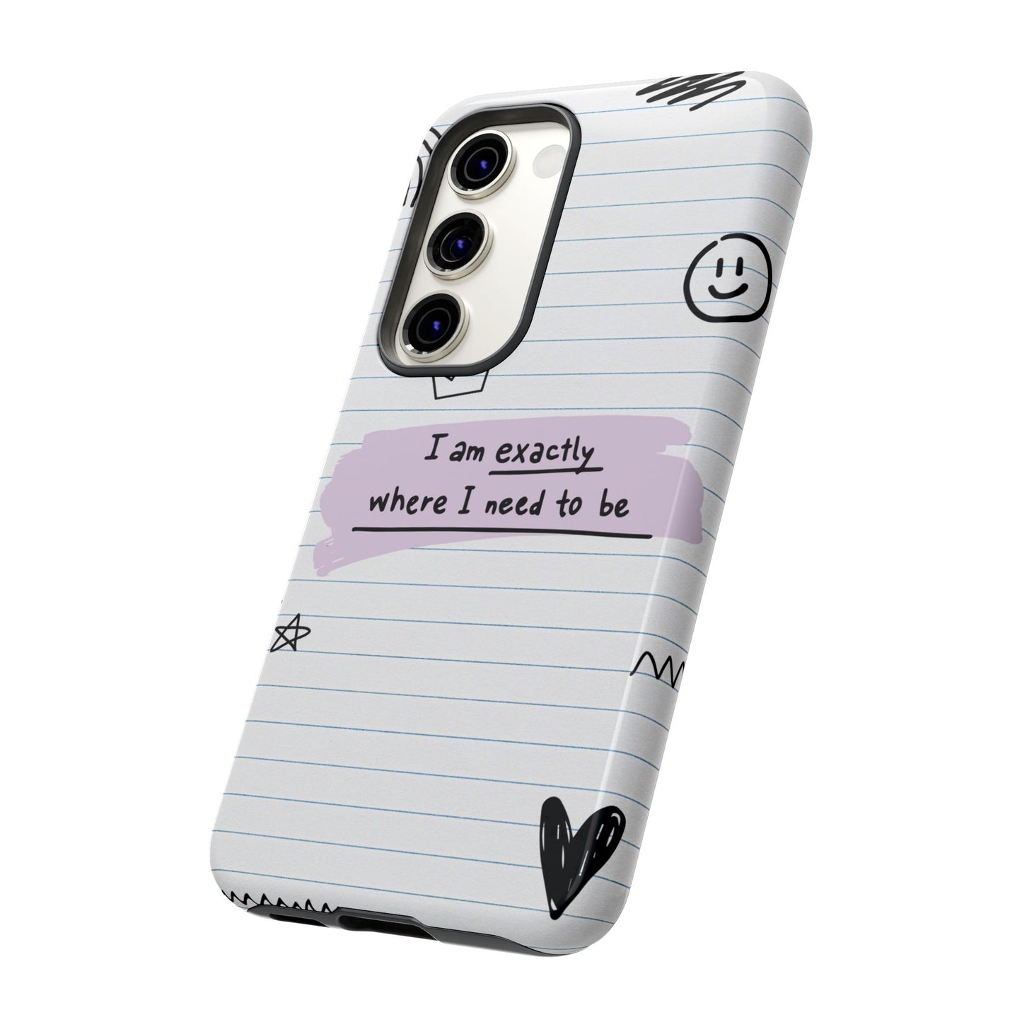 Self Affirmation Doodle Paper Phone Case