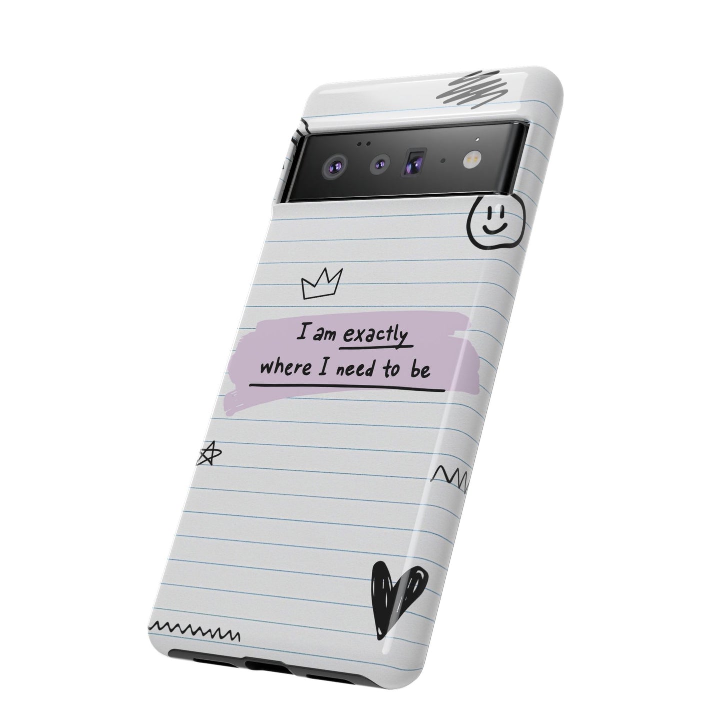 Self Affirmation Doodle Paper Phone Case