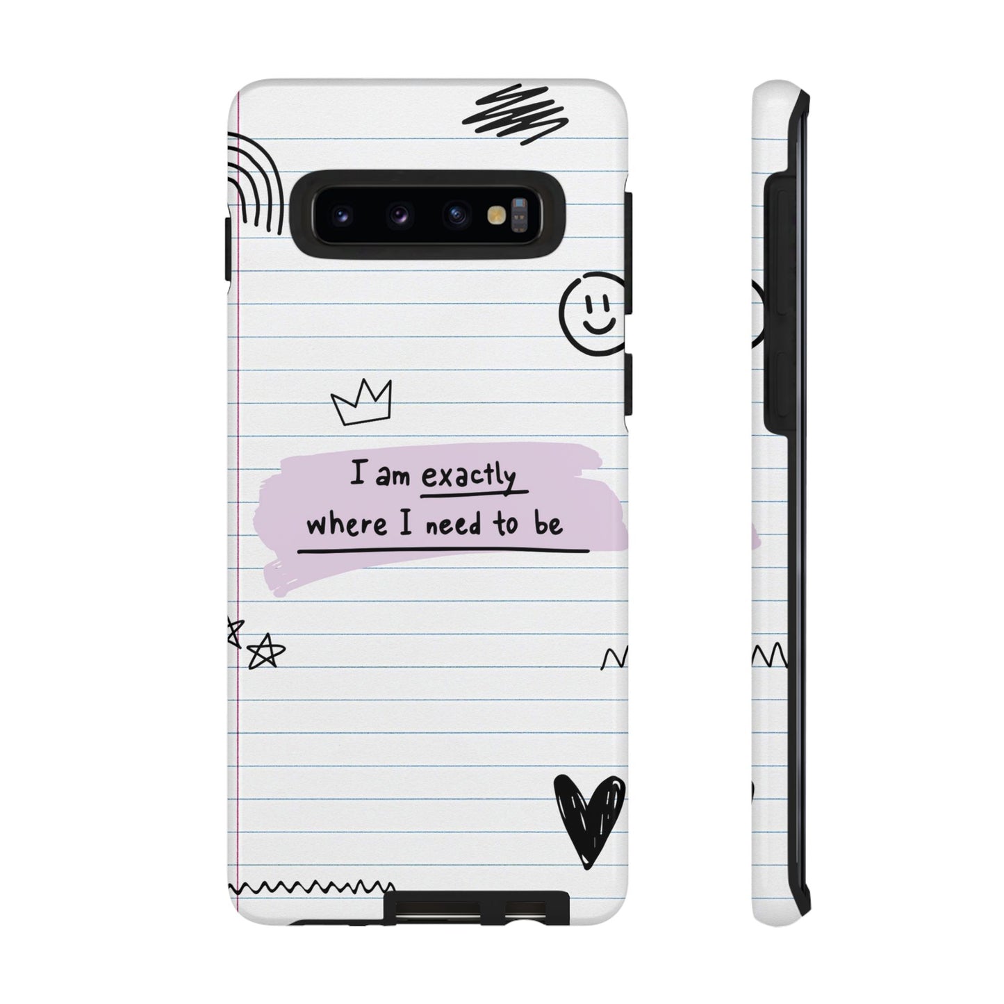 Self Affirmation Doodle Paper Phone Case