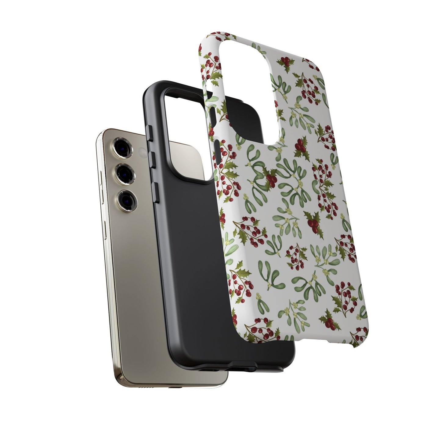 Red Green Watercolor Chriatmas Phone Case