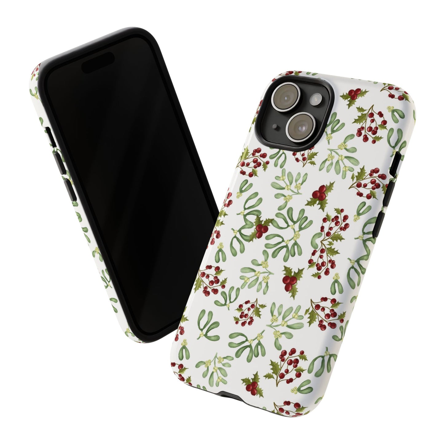 Red Green Watercolor Chriatmas Phone Case