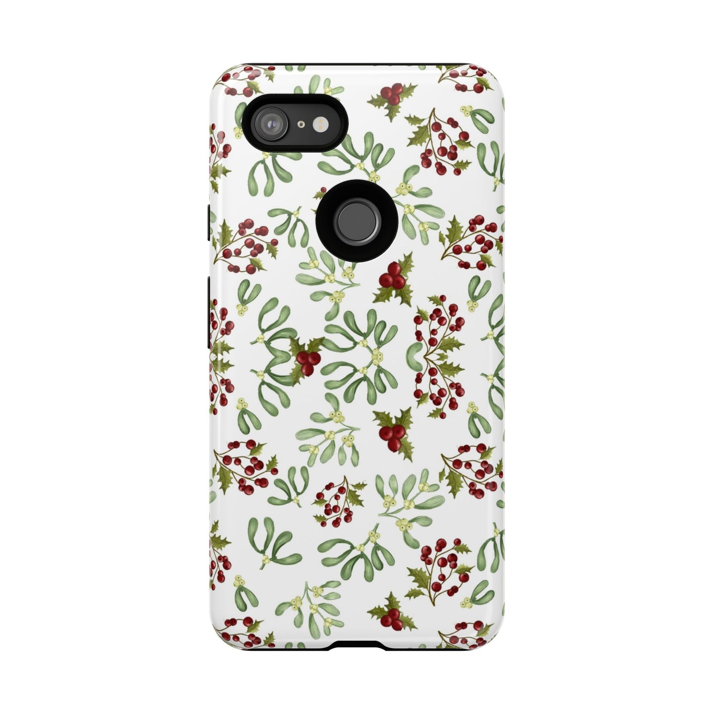 Red Green Watercolor Chriatmas Phone Case