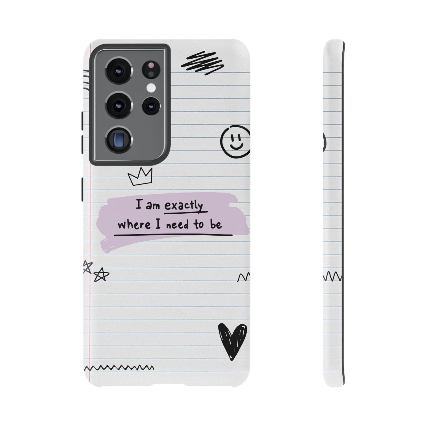 Self Affirmation Doodle Paper Phone Case
