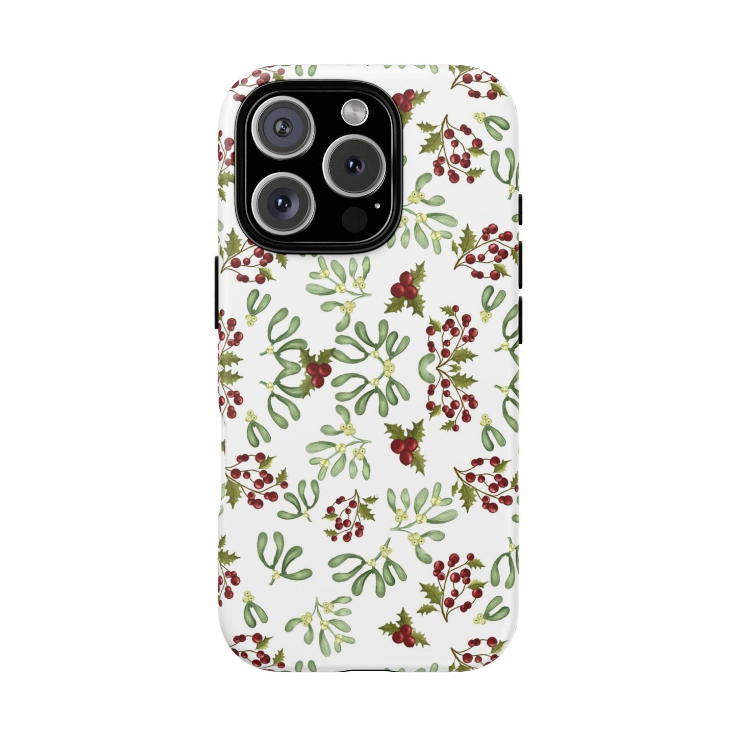 Red Green Watercolor Chriatmas Phone Case