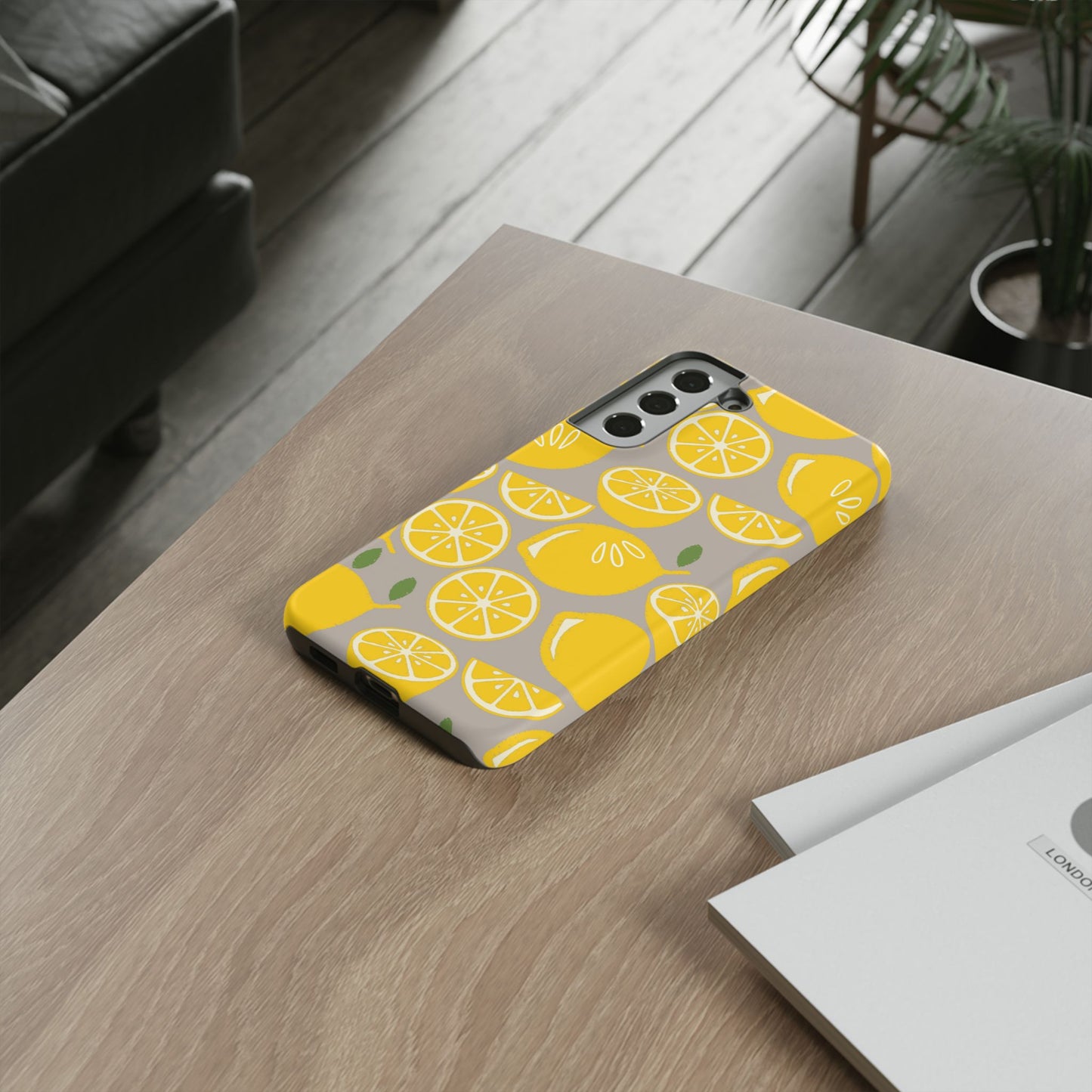 Yellow Modern Lemon Phone Case