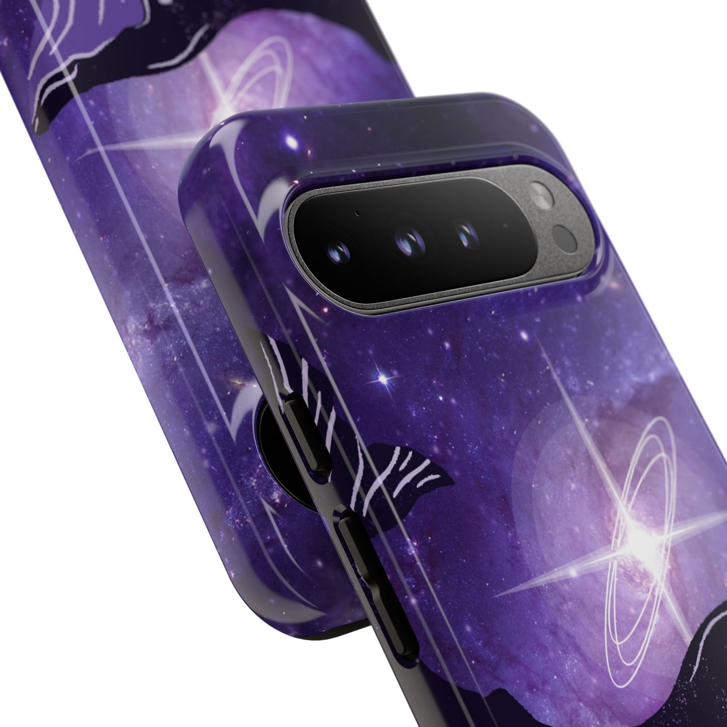 Purple Whale in Outer Space Phone Case