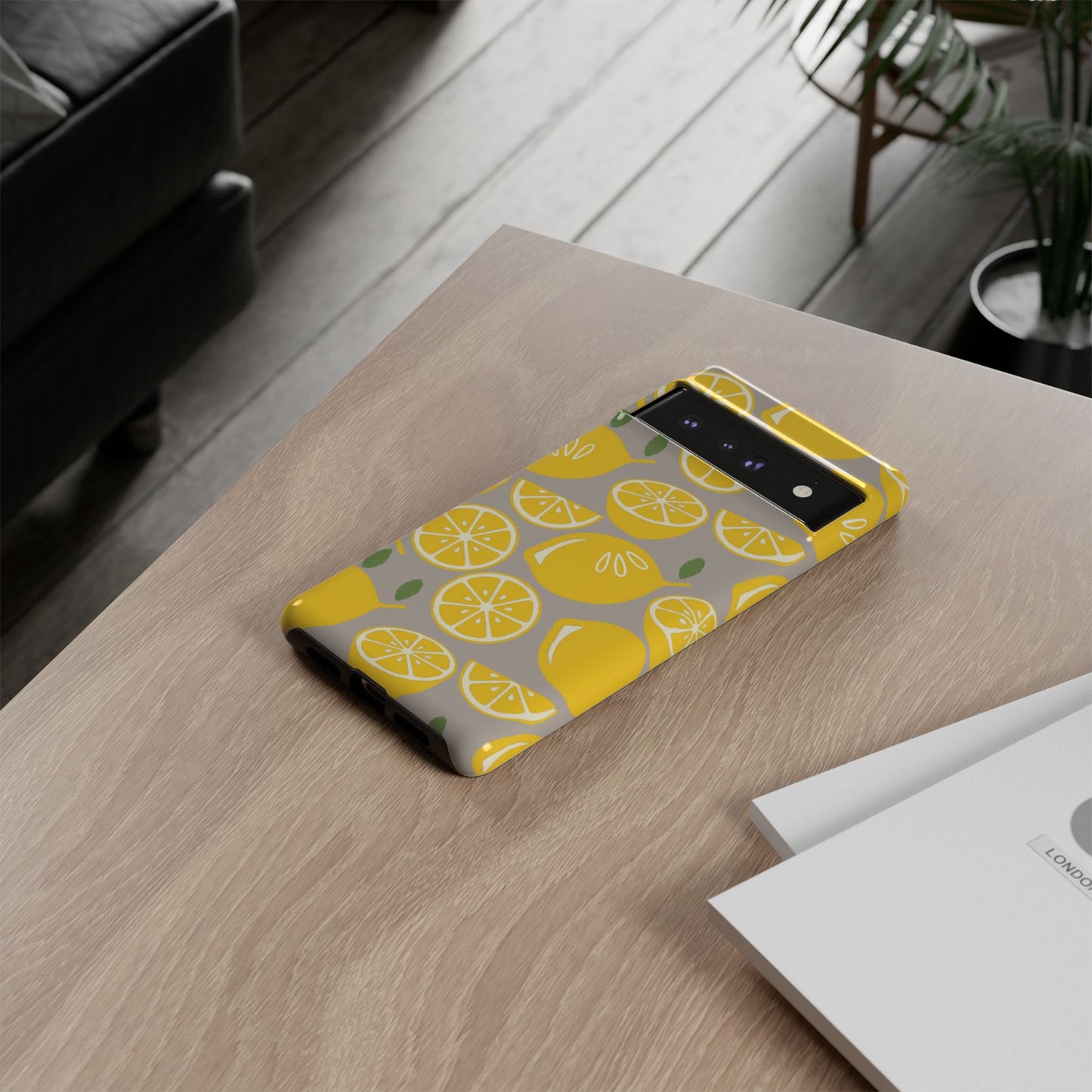 Yellow Modern Lemon Phone Case