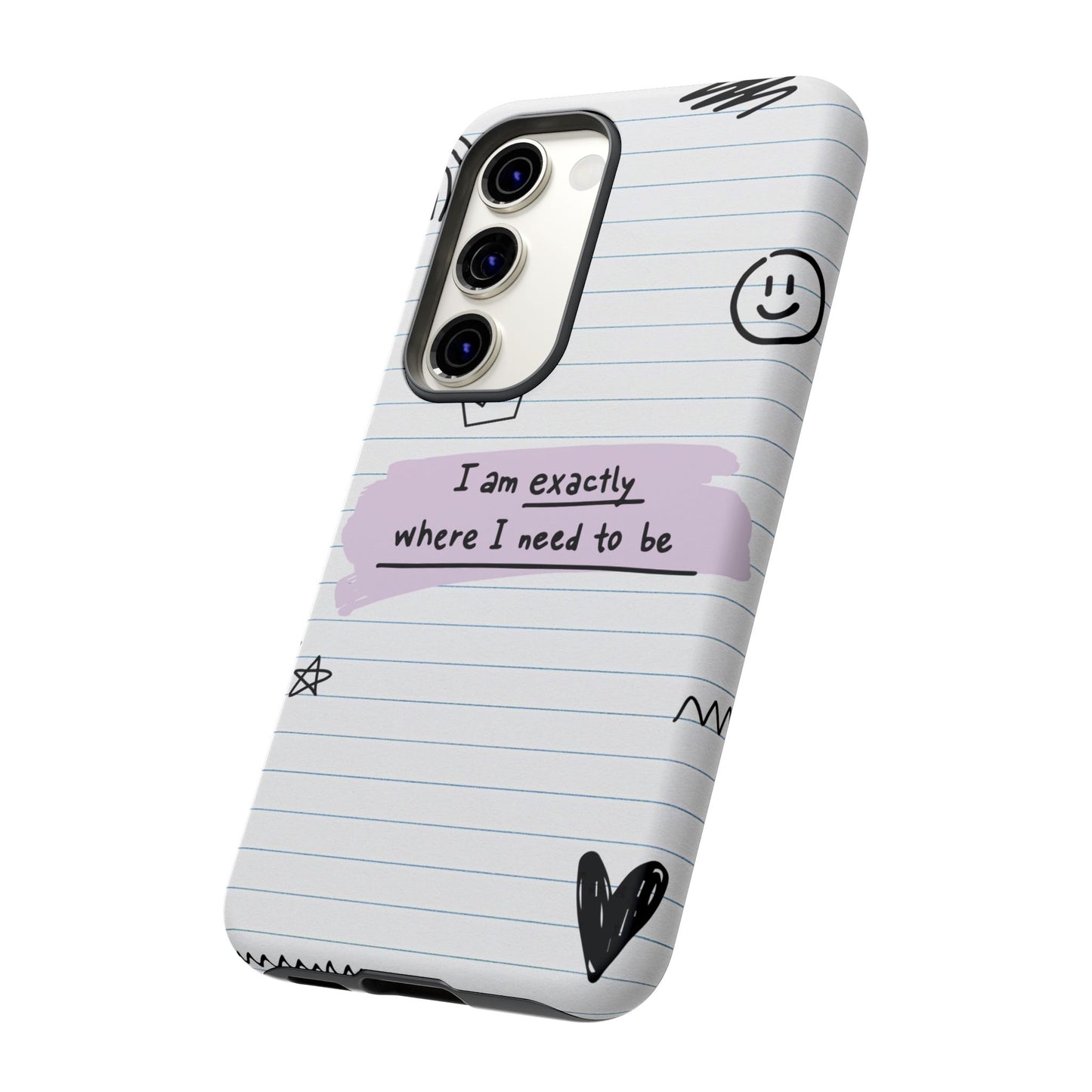 Self Affirmation Doodle Paper Phone Case