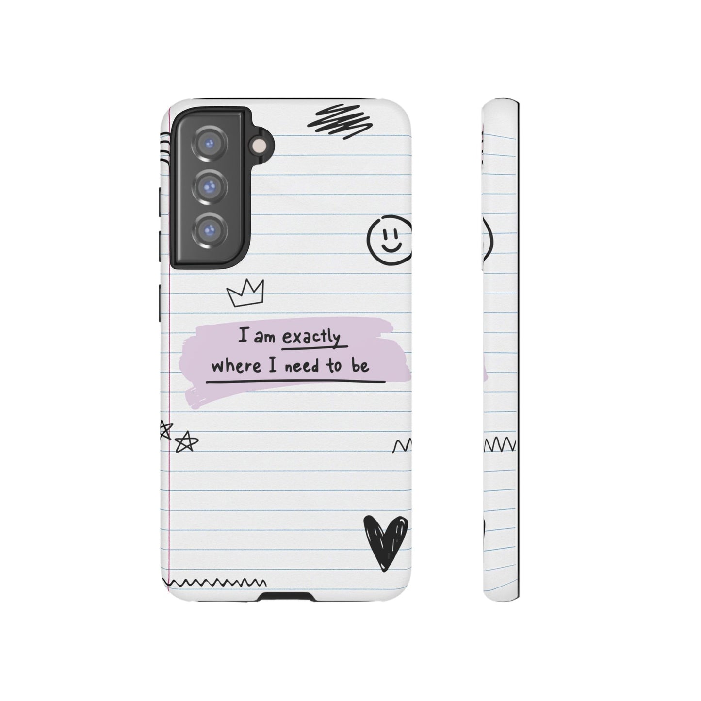 Self Affirmation Doodle Paper Phone Case