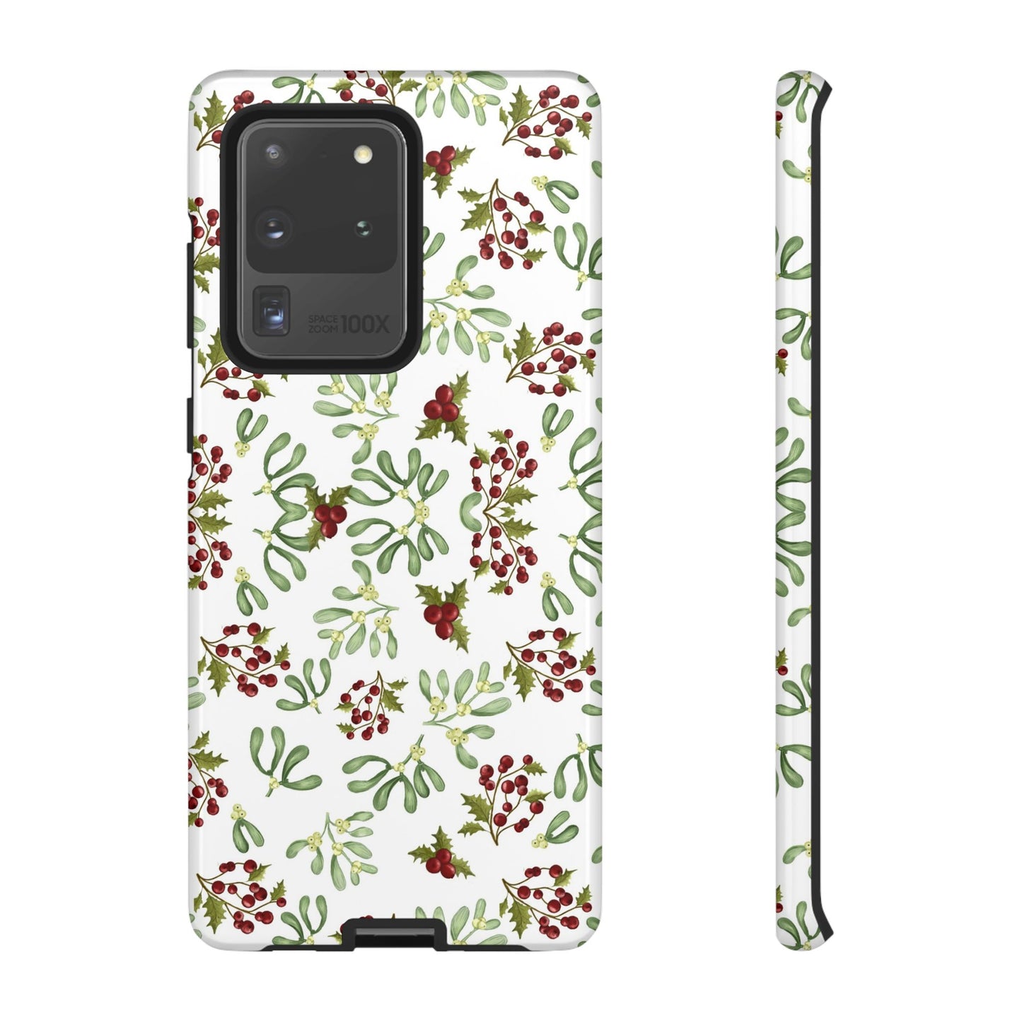 Red Green Watercolor Chriatmas Phone Case