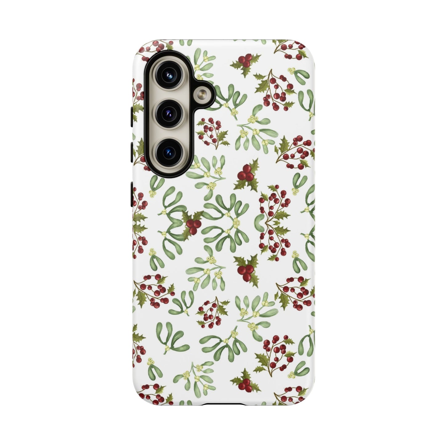 Red Green Watercolor Chriatmas Phone Case