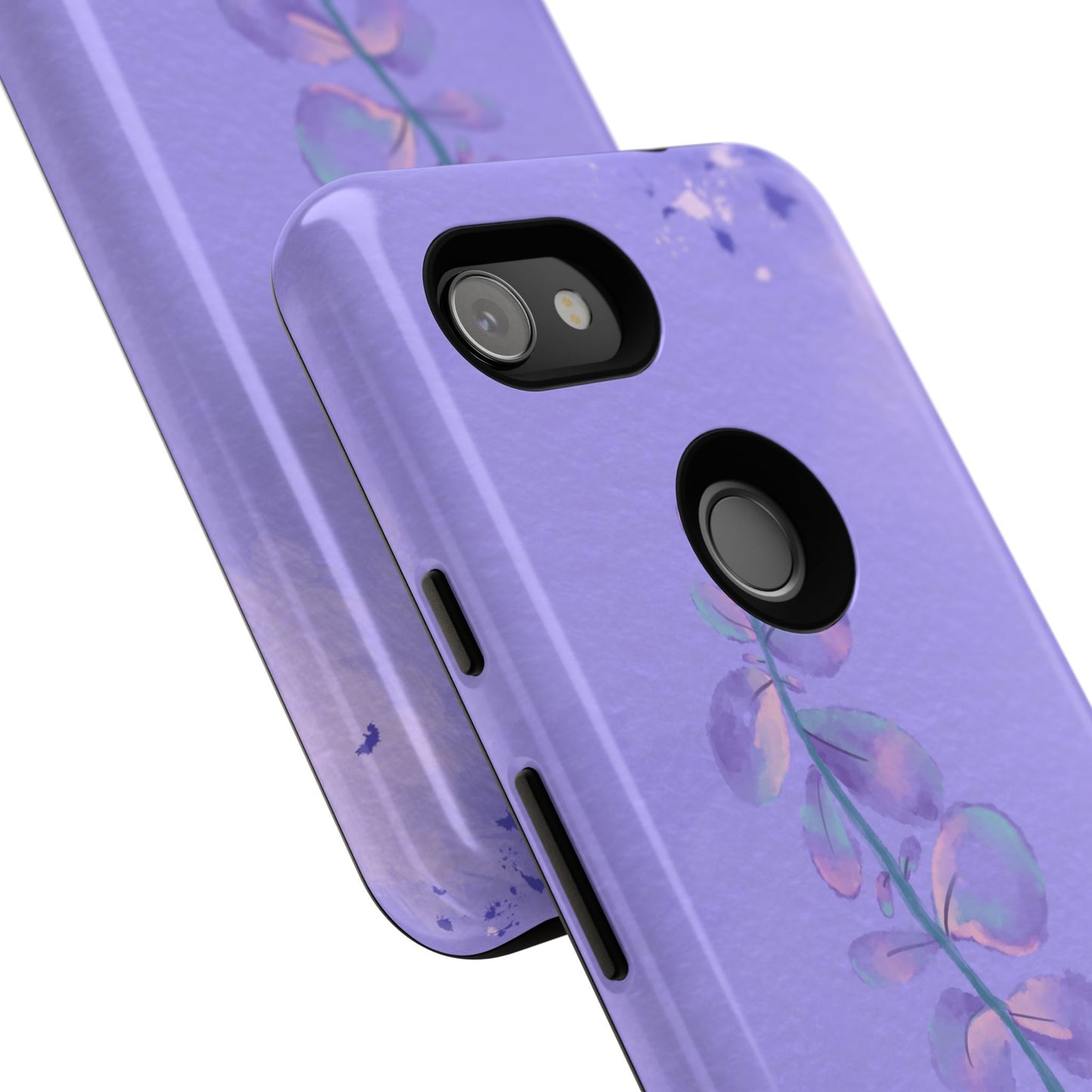 Purple, Pastel, Floral Phone Case