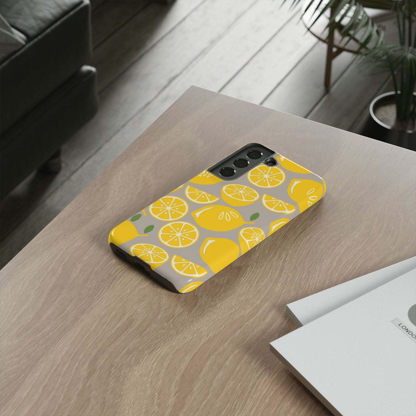 Yellow Modern Lemon Phone Case